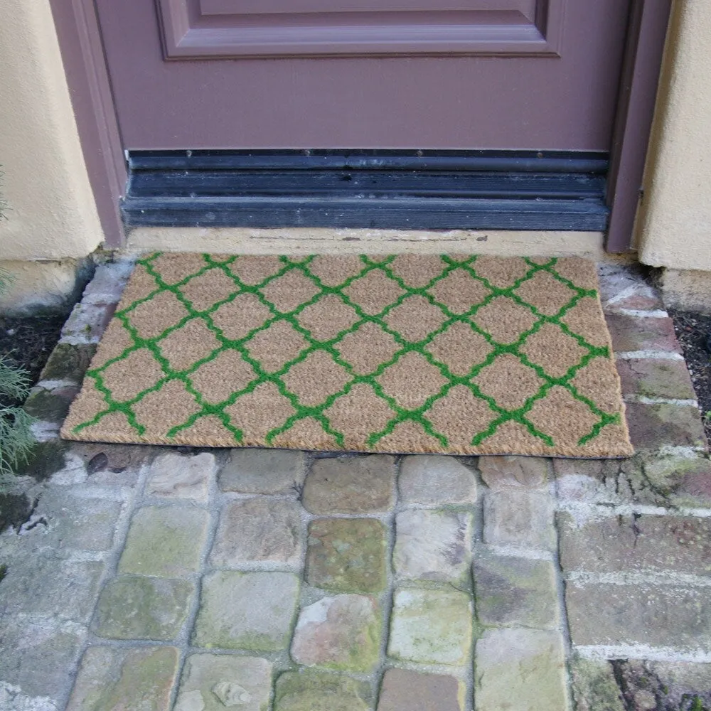 Rubber-Cal The Moroccan Coir Mats - 18 x 30 - Brown or Green