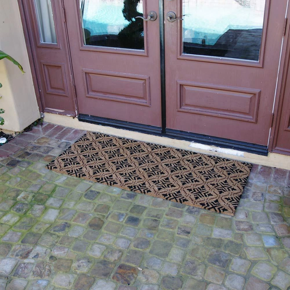 Rubber-Cal Classic Fleur de Lis French Matting Doormat. 24 by 57-Inch
