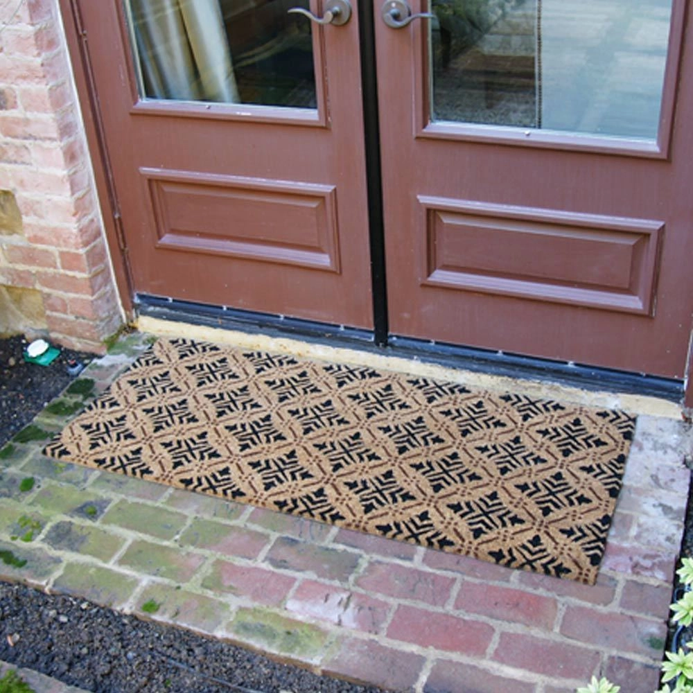 Rubber-Cal Classic Fleur de Lis French Matting Doormat. 24 by 57-Inch