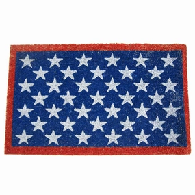 Rubber-Cal Red. White and Blue Patriotic Door Mat. 18 by 30-Inch