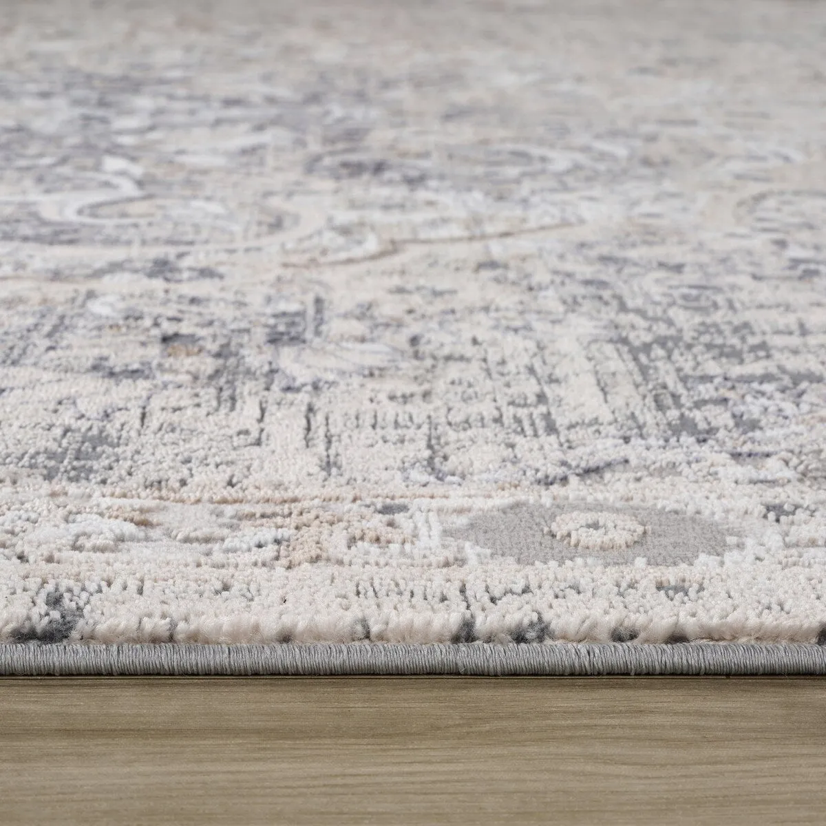 Rug Branch Atlas Distressed Classic Indoor Area Rug. Grey Beige