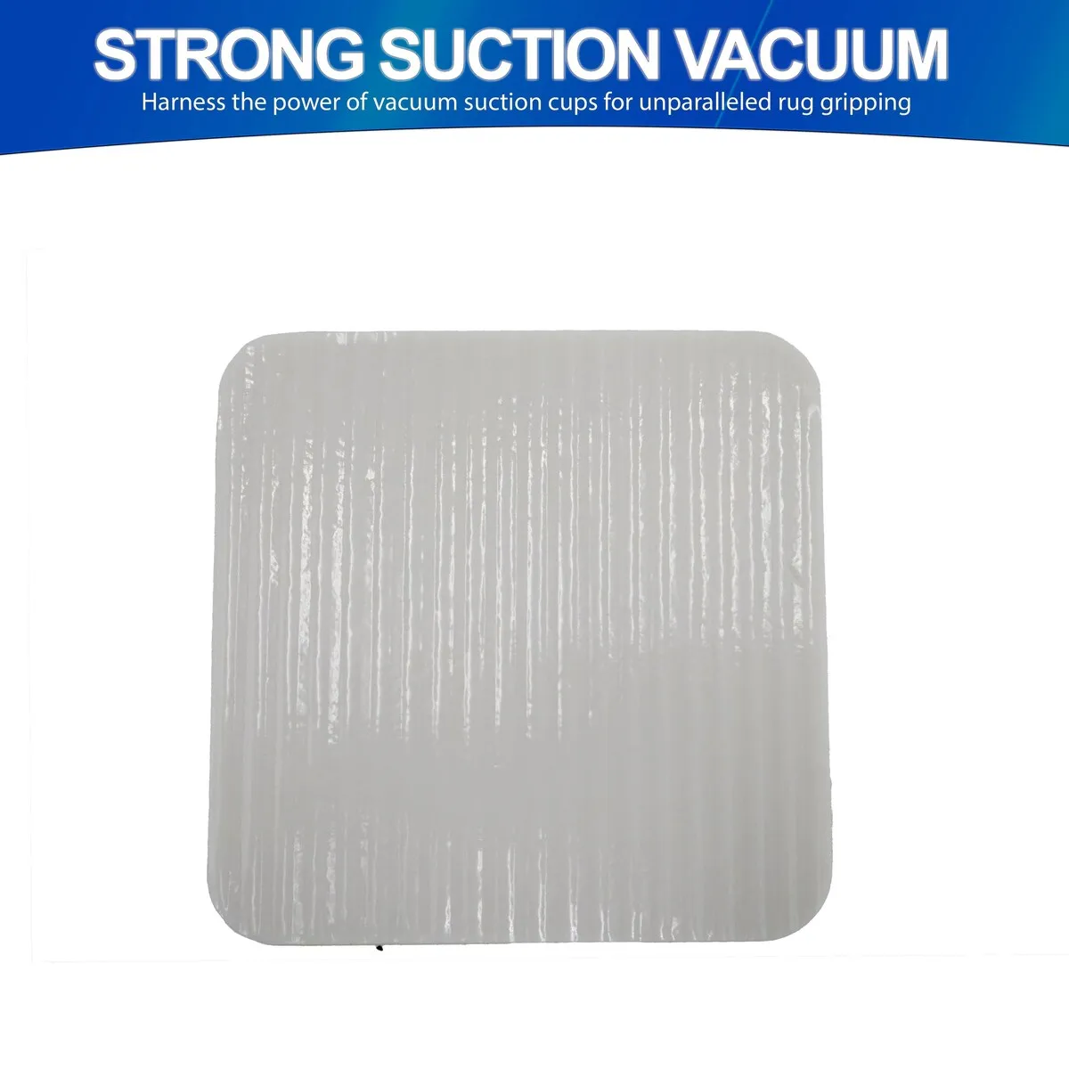 Rug Gripper Vacuum Suction Grip Pads Non Slip & Curling Floor Anti Slip Mat - White - 4' X 6'