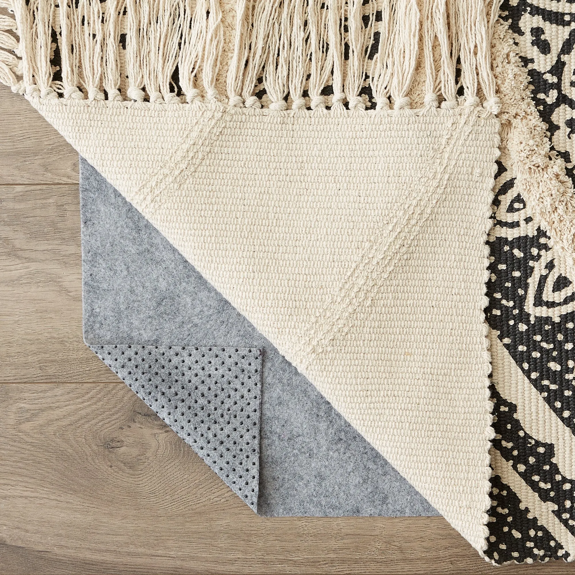 Rug Pad With Gripper - Grey