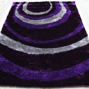 RugBerry Optima Dark Purple Light Purple Abstract Geometric Area Rug