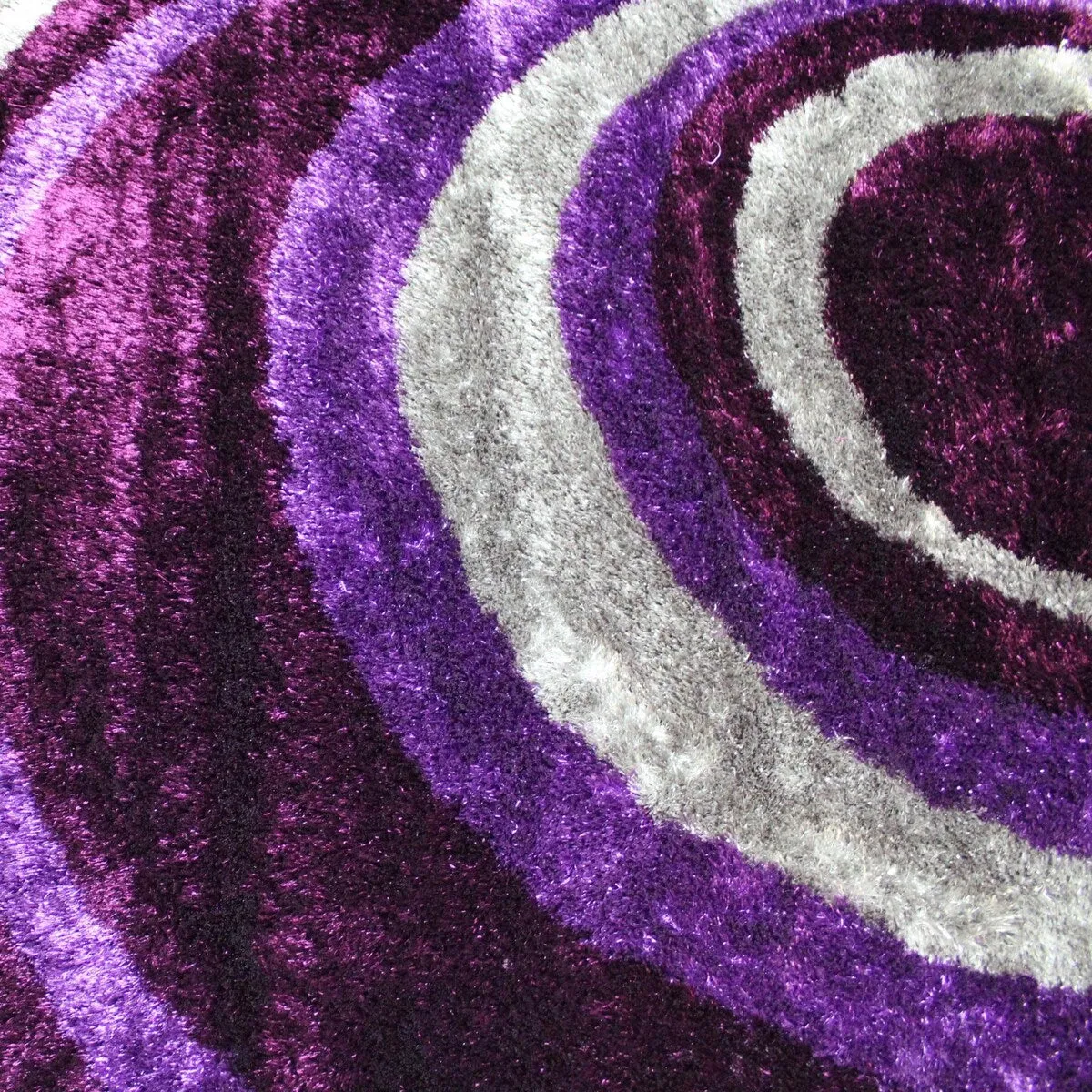 RugBerry Optima Dark Purple Light Purple Abstract Geometric Area Rug