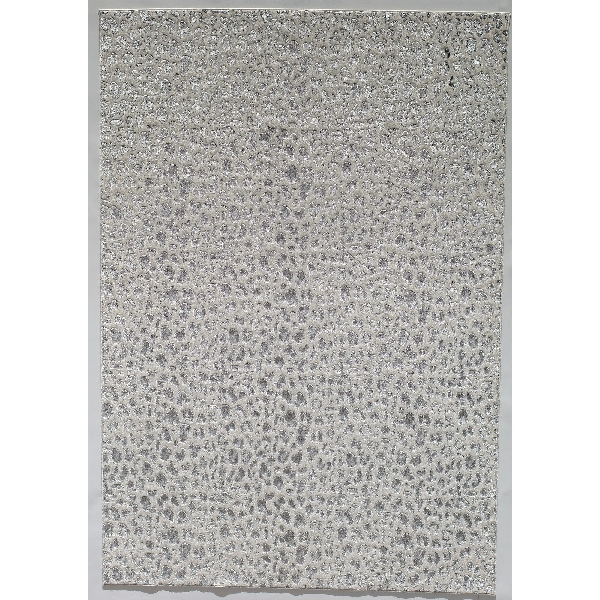 Rugs America Natura Snow Leopard Silver Shine Area Rug