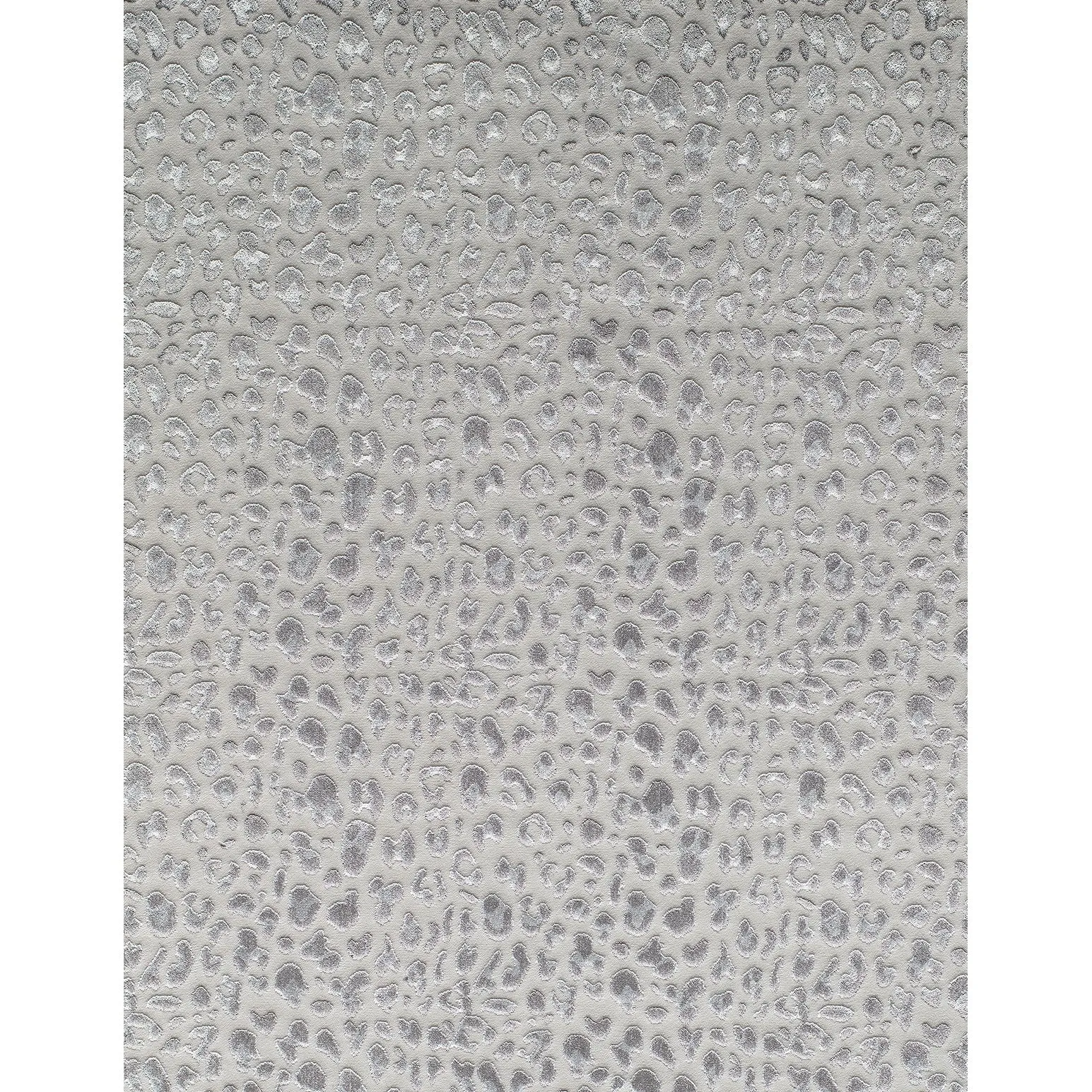 Rugs America Natura Snow Leopard Silver Shine Area Rug