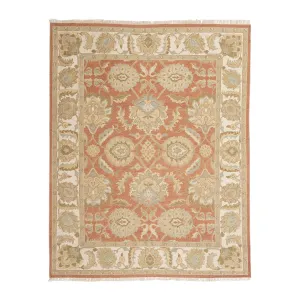 Rust/Ivory Soumak Flatweave Area Rug