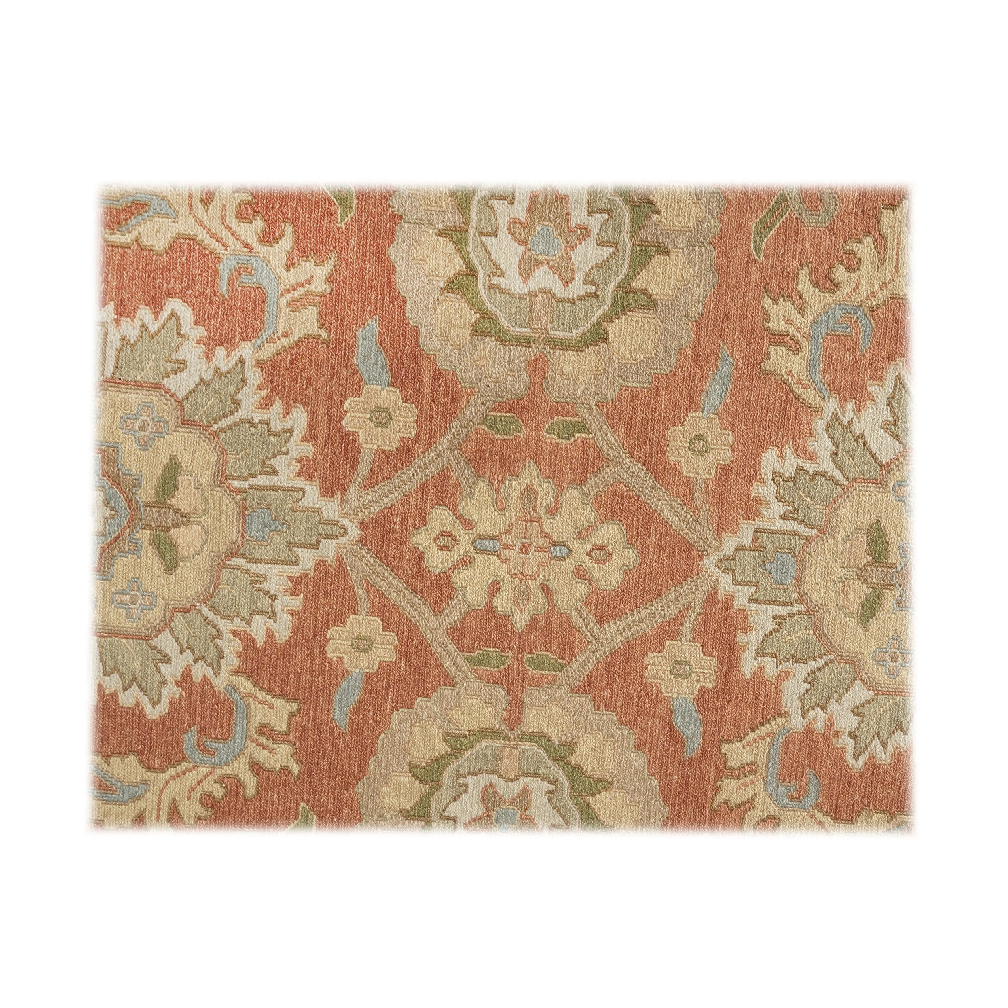 Rust/Ivory Soumak Flatweave Area Rug