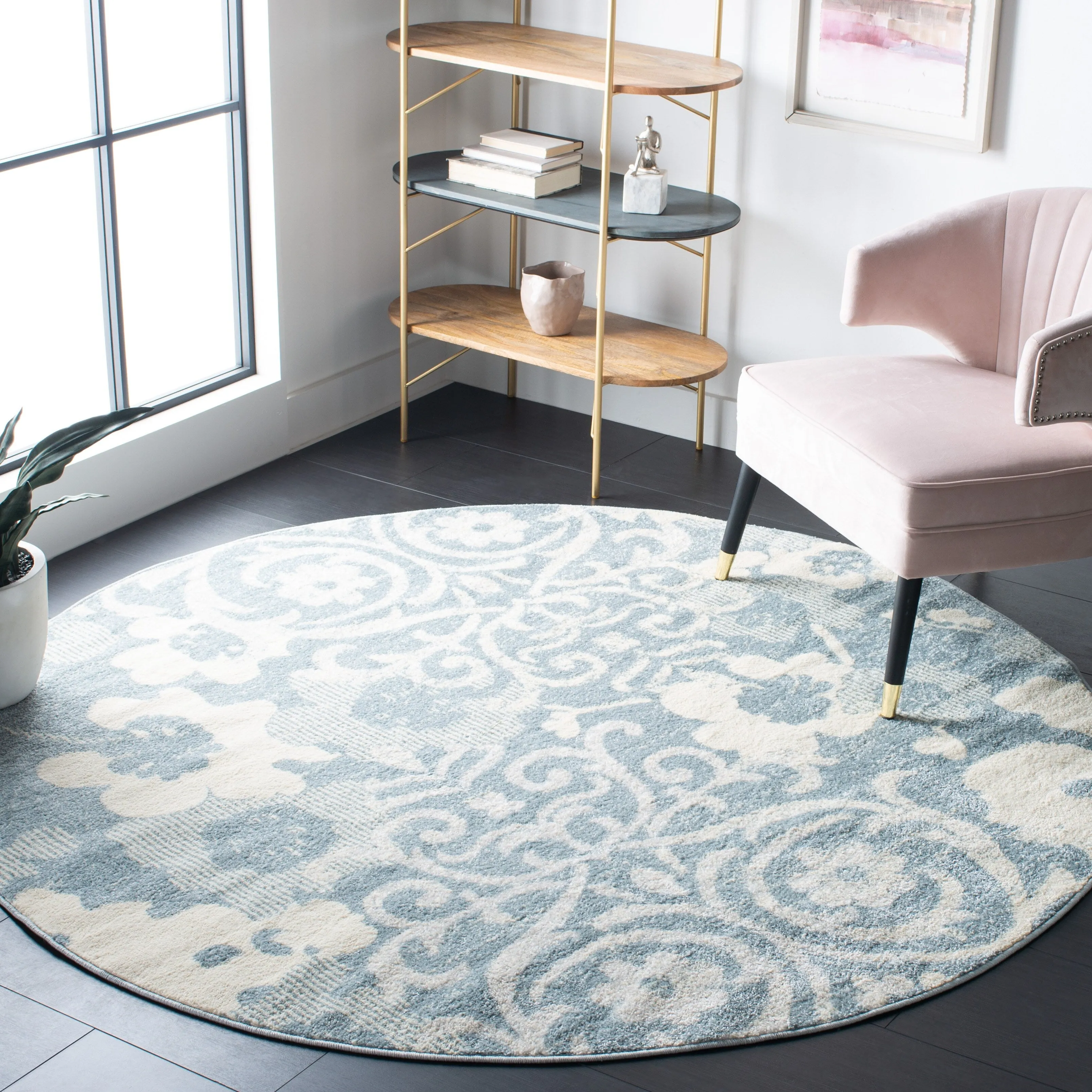 SAFAVIEH. Adirondack Rena Damask Floral Distressed Rug