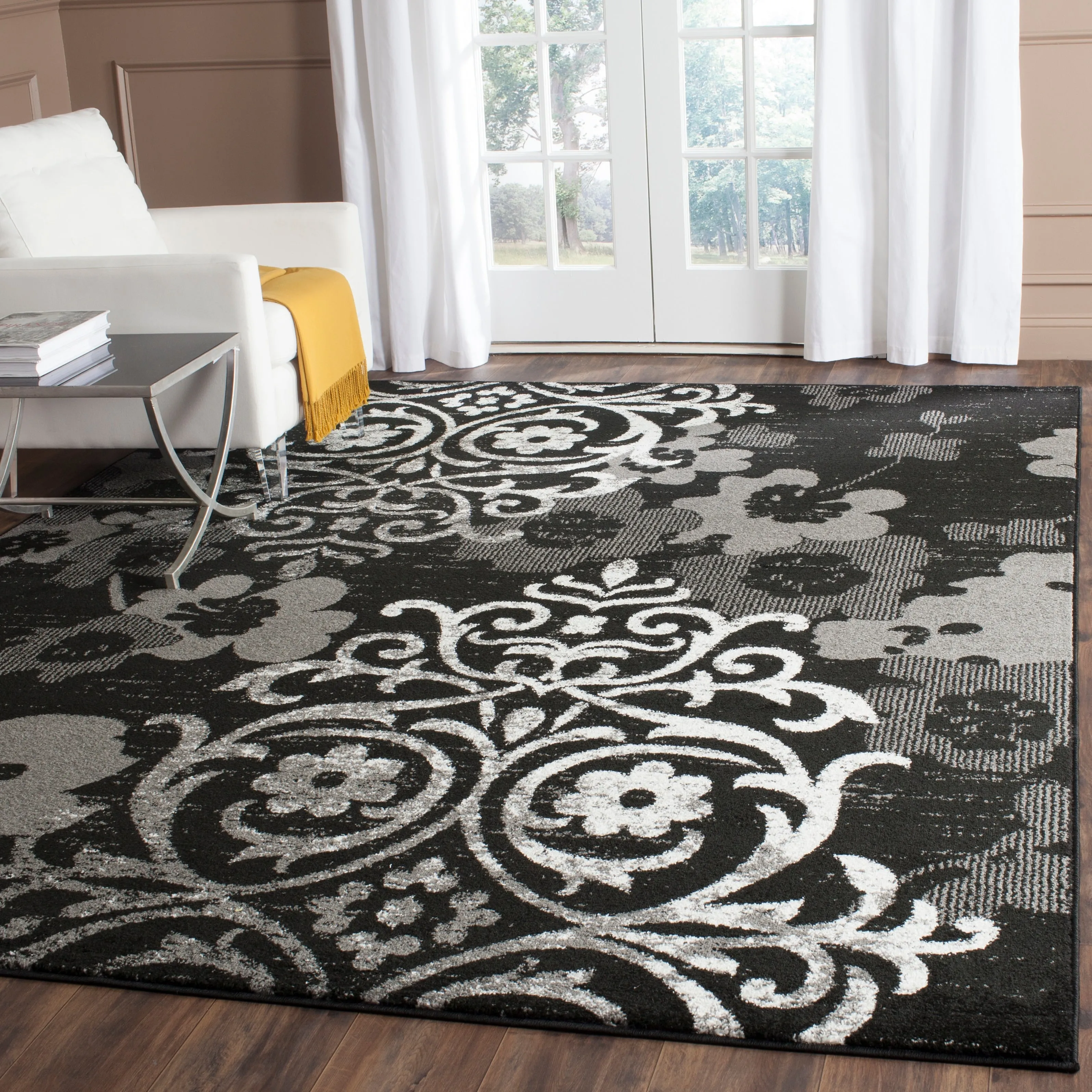 SAFAVIEH. Adirondack Rena Damask Floral Distressed Rug