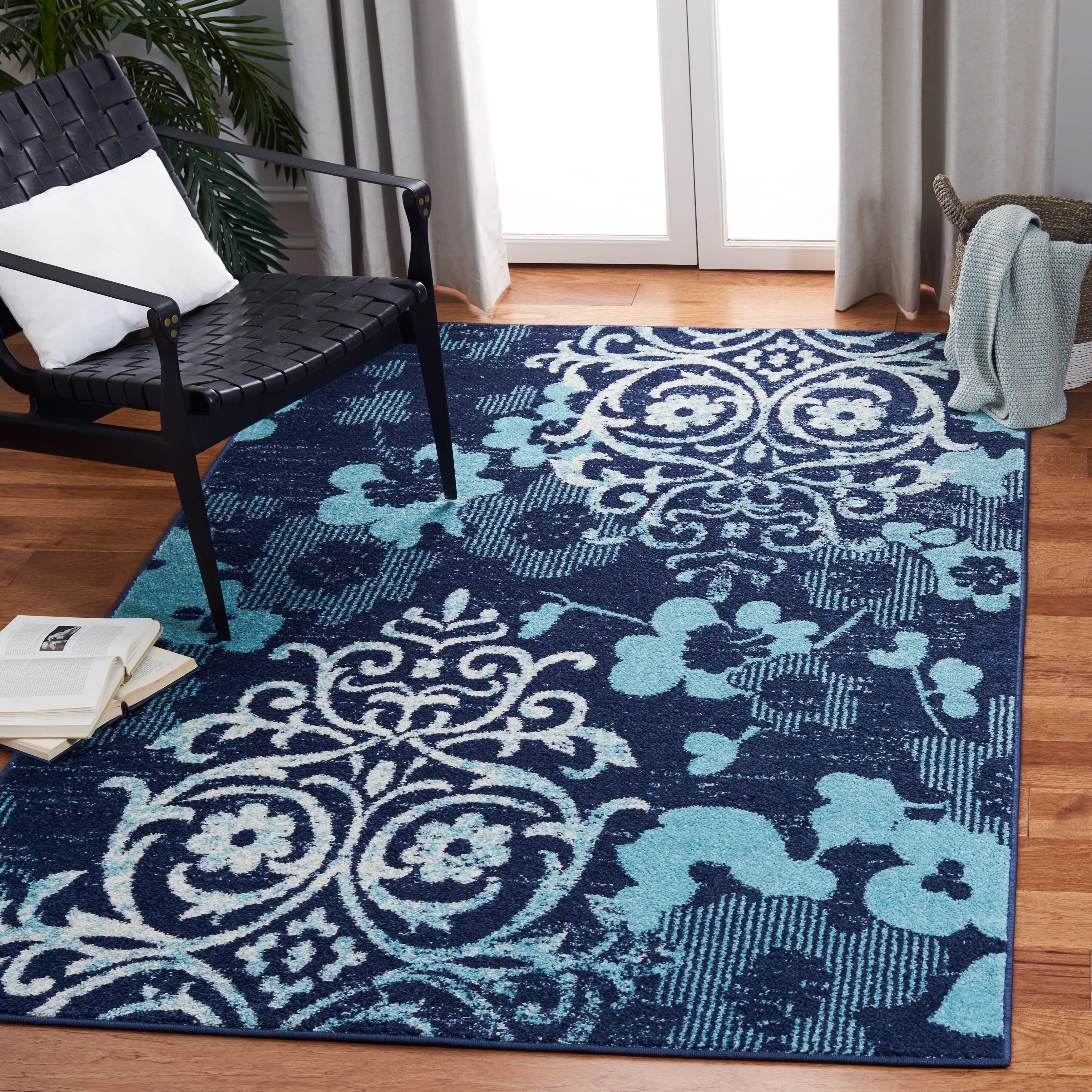 SAFAVIEH. Adirondack Rena Damask Floral Distressed Rug