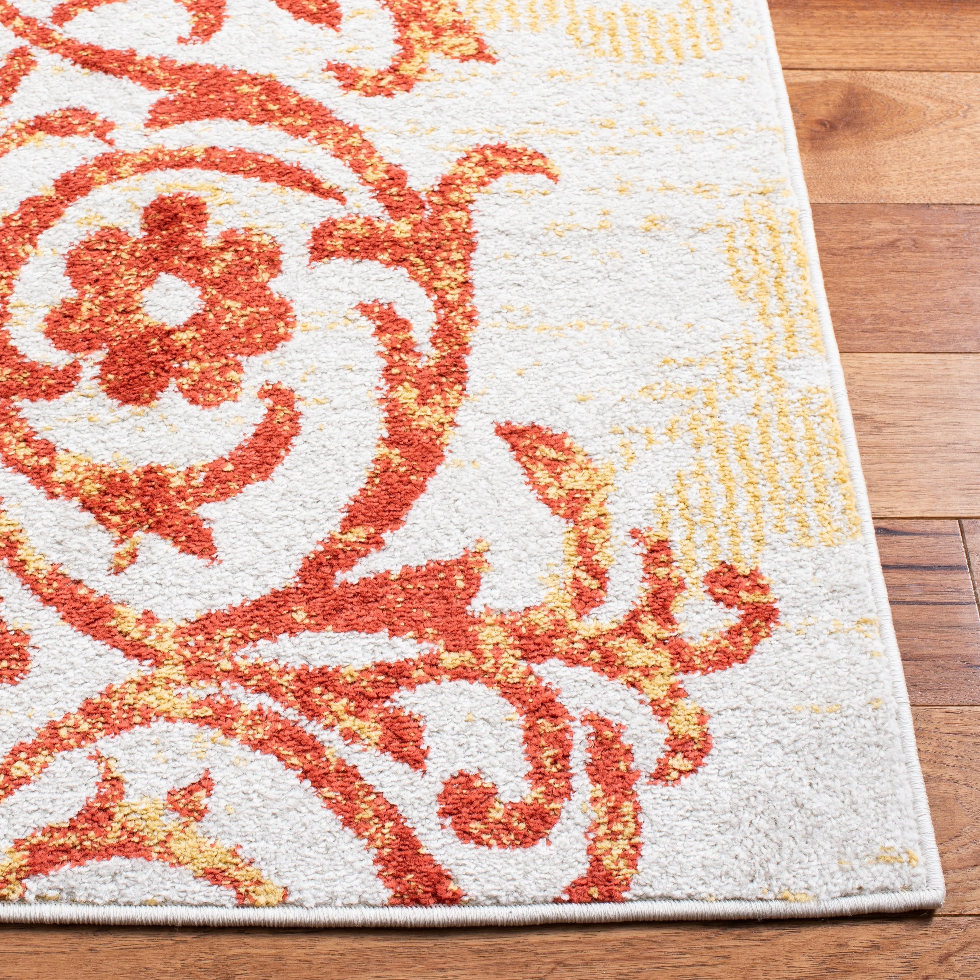 SAFAVIEH. Adirondack Rena Damask Floral Distressed Rug