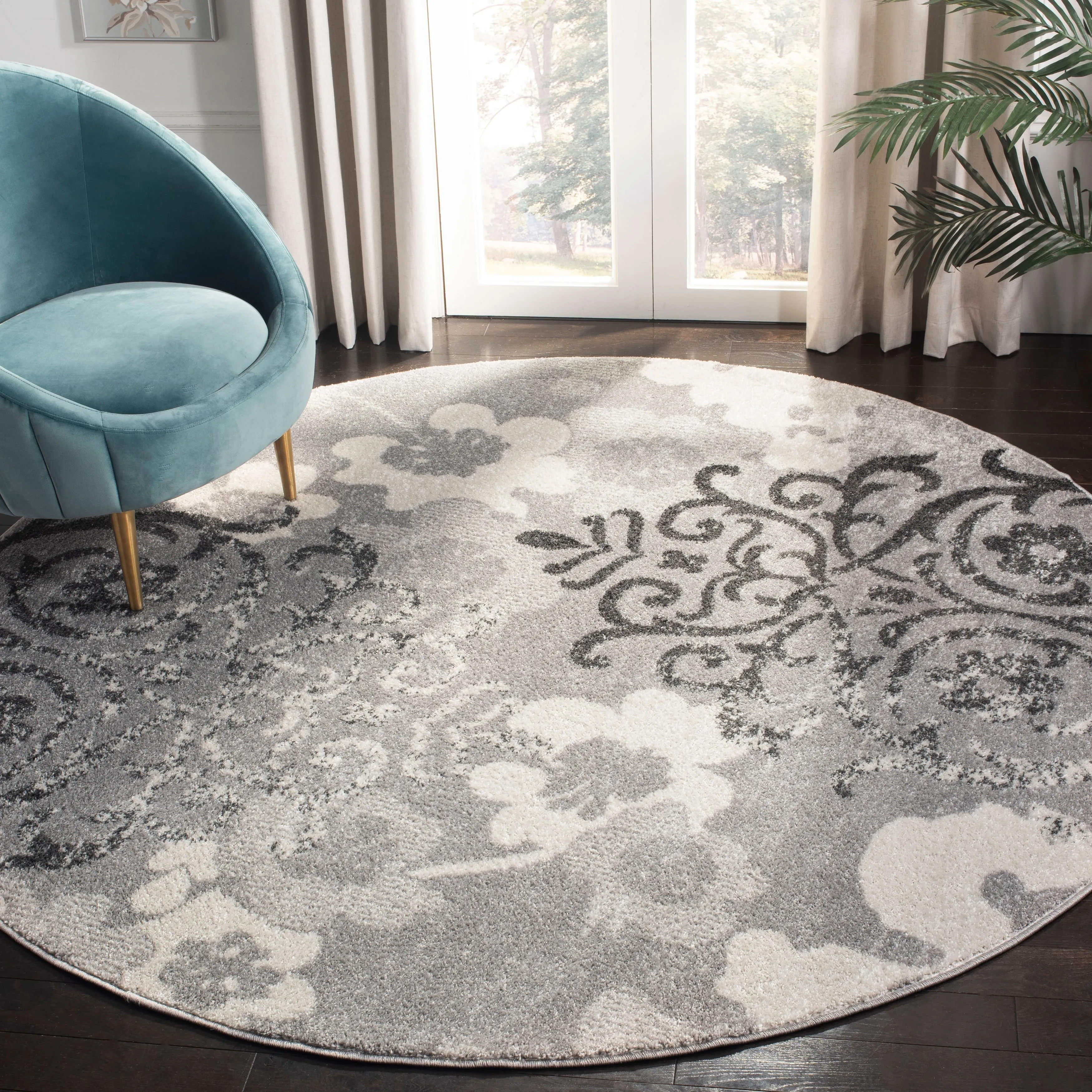 SAFAVIEH. Adirondack Rena Damask Floral Distressed Rug