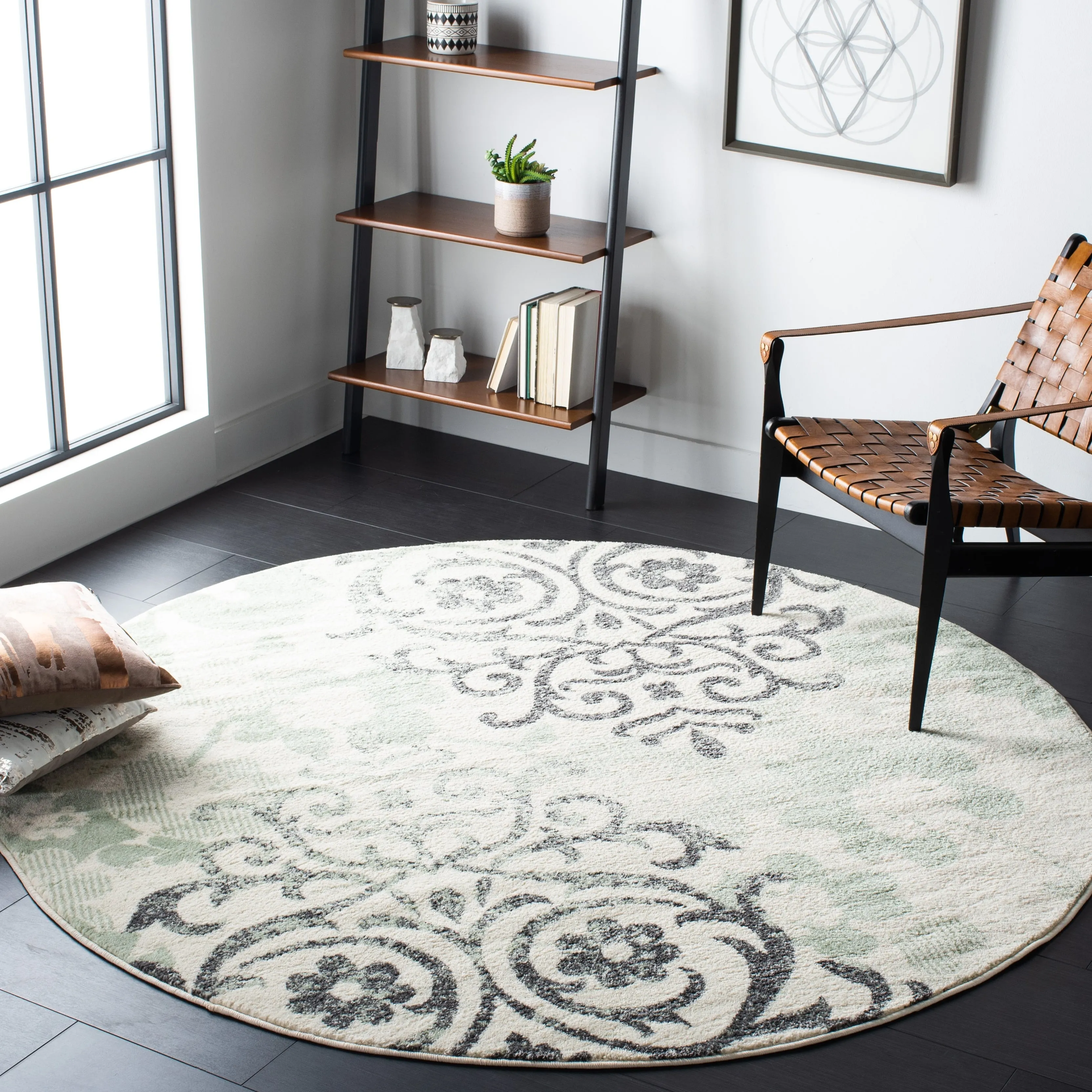SAFAVIEH. Adirondack Rena Damask Floral Distressed Rug