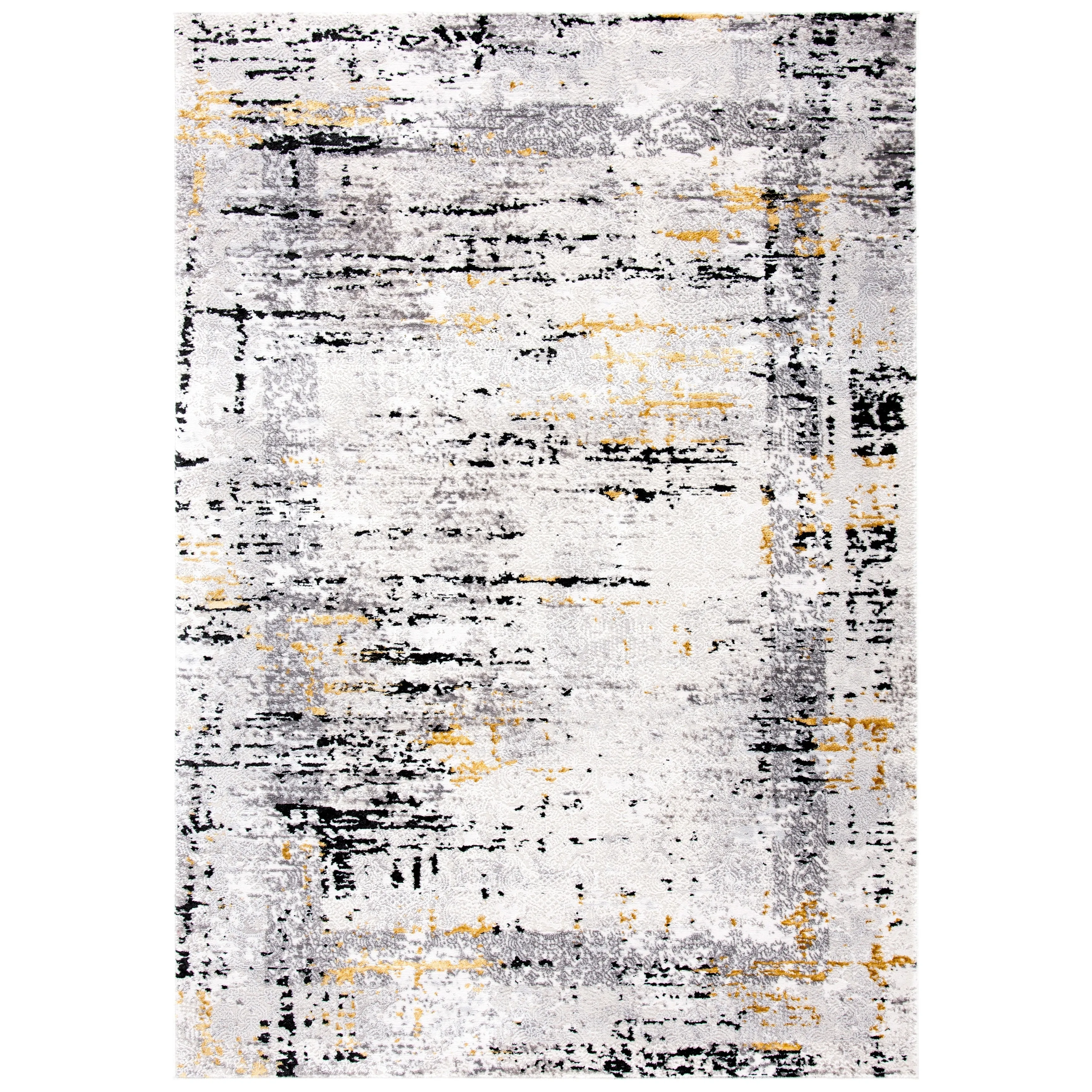 SAFAVIEH Amelia Naresa Abstract Distressed Rug - Grey/Gold - 8' x 10'
