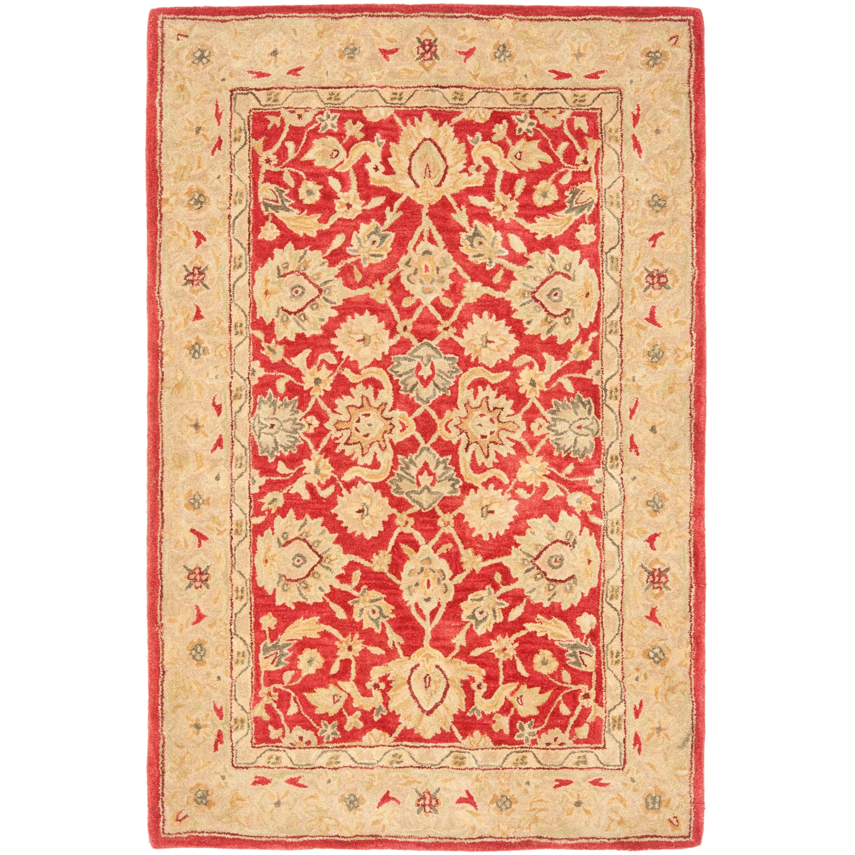 SAFAVIEH Anatolia Karanfila Traditional Oriental Hand-spun Wool Rug
