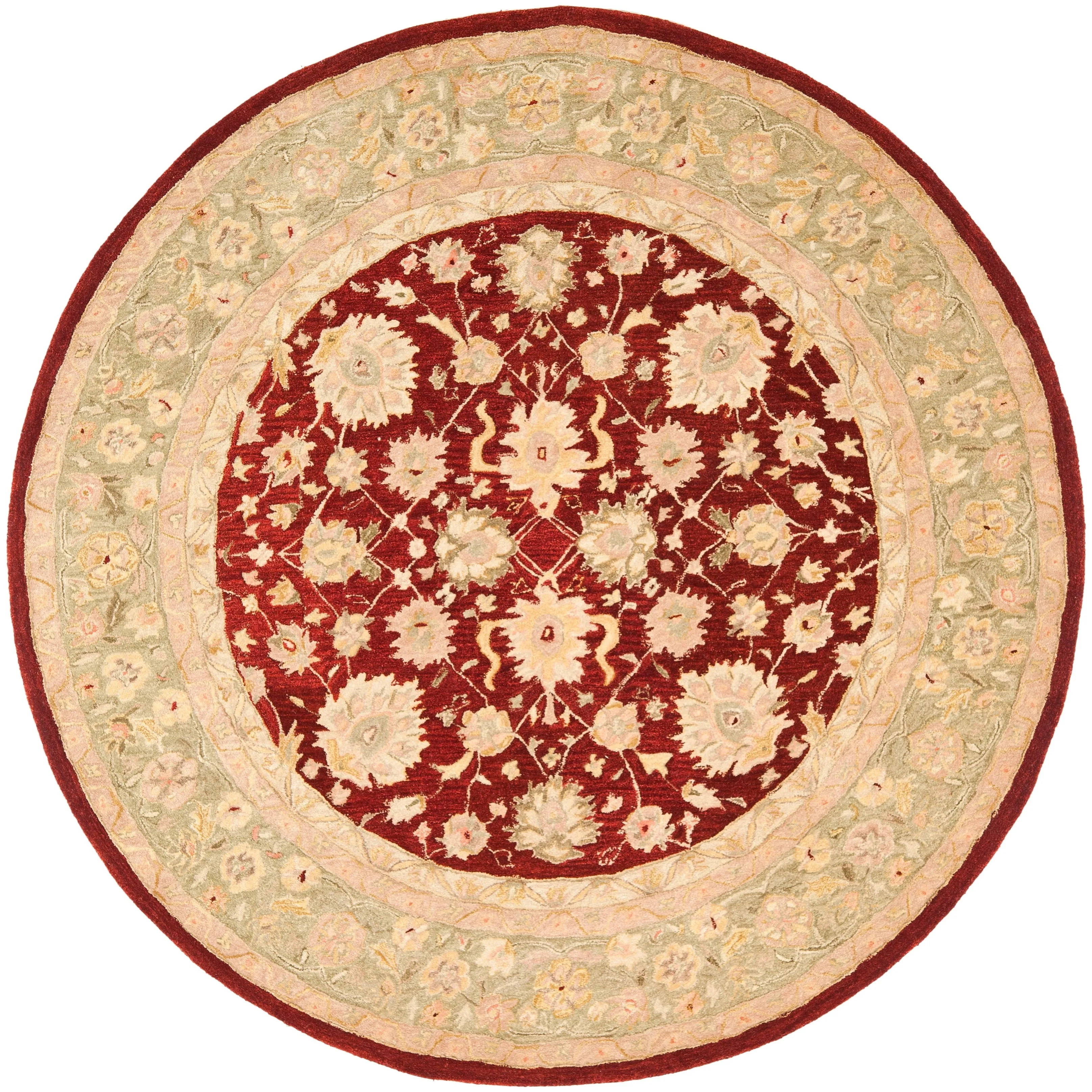 SAFAVIEH Anatolia Karanfila Traditional Oriental Hand-spun Wool Rug