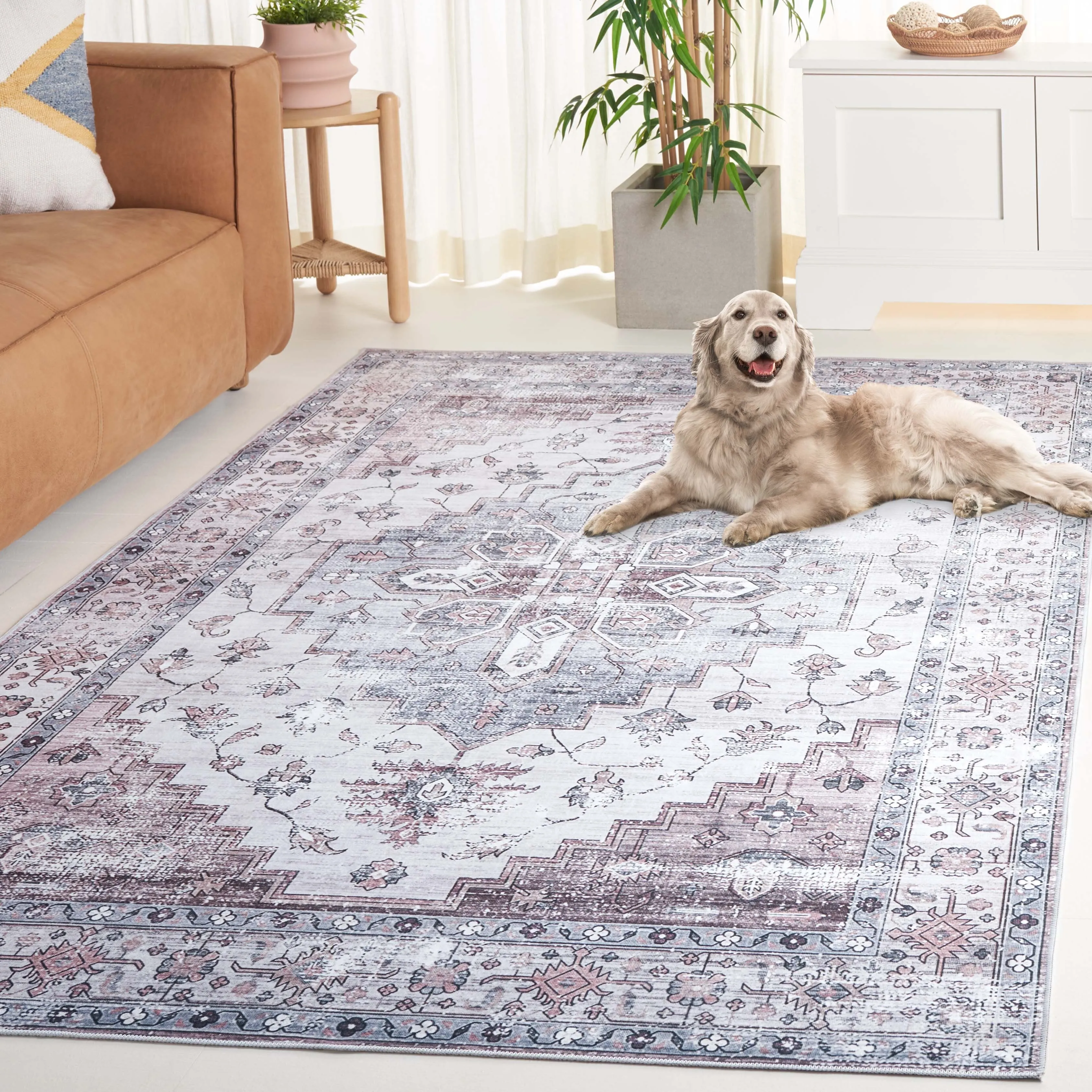 SAFAVIEH Arizona Grytsje Vintage Machine Washable Rug.