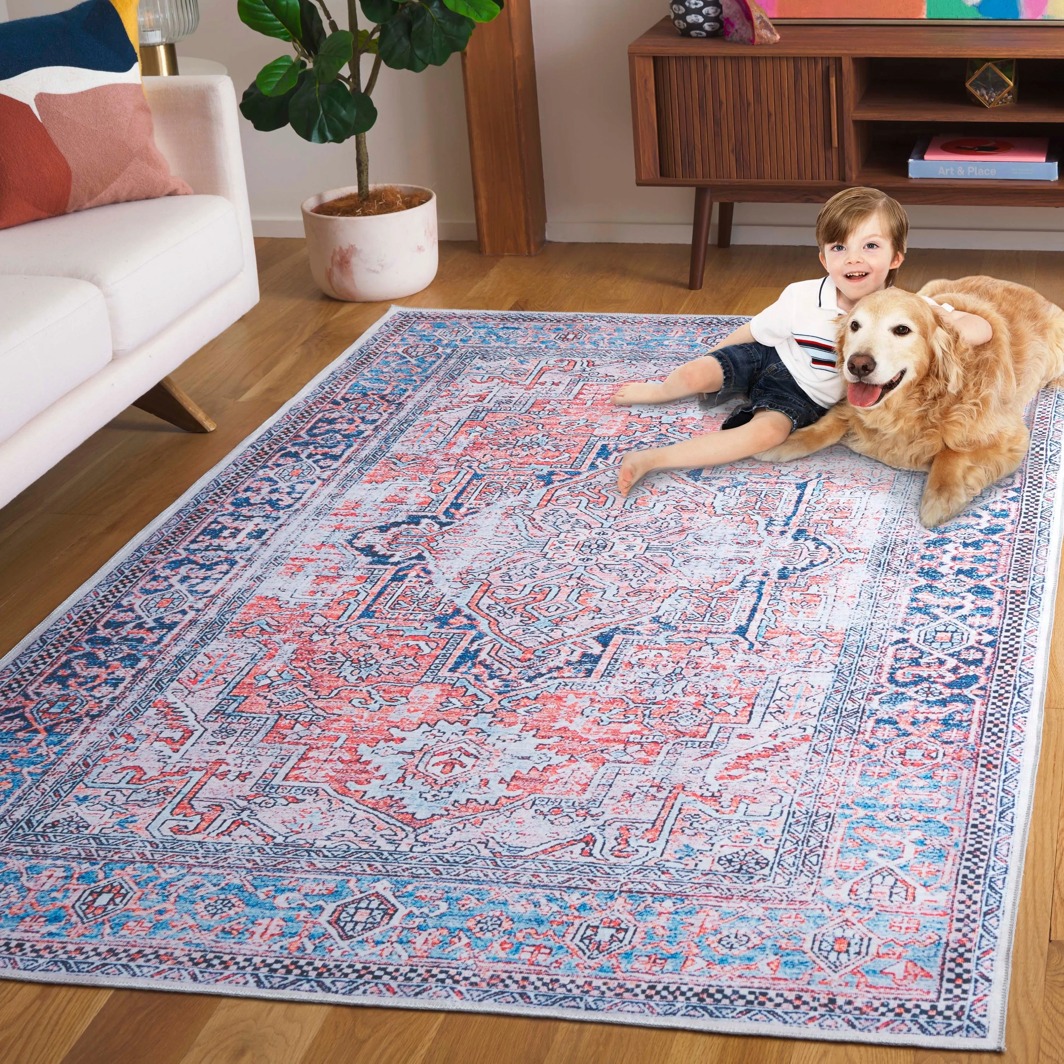 SAFAVIEH Arizona Heepke Vintage Machine Washable Rug