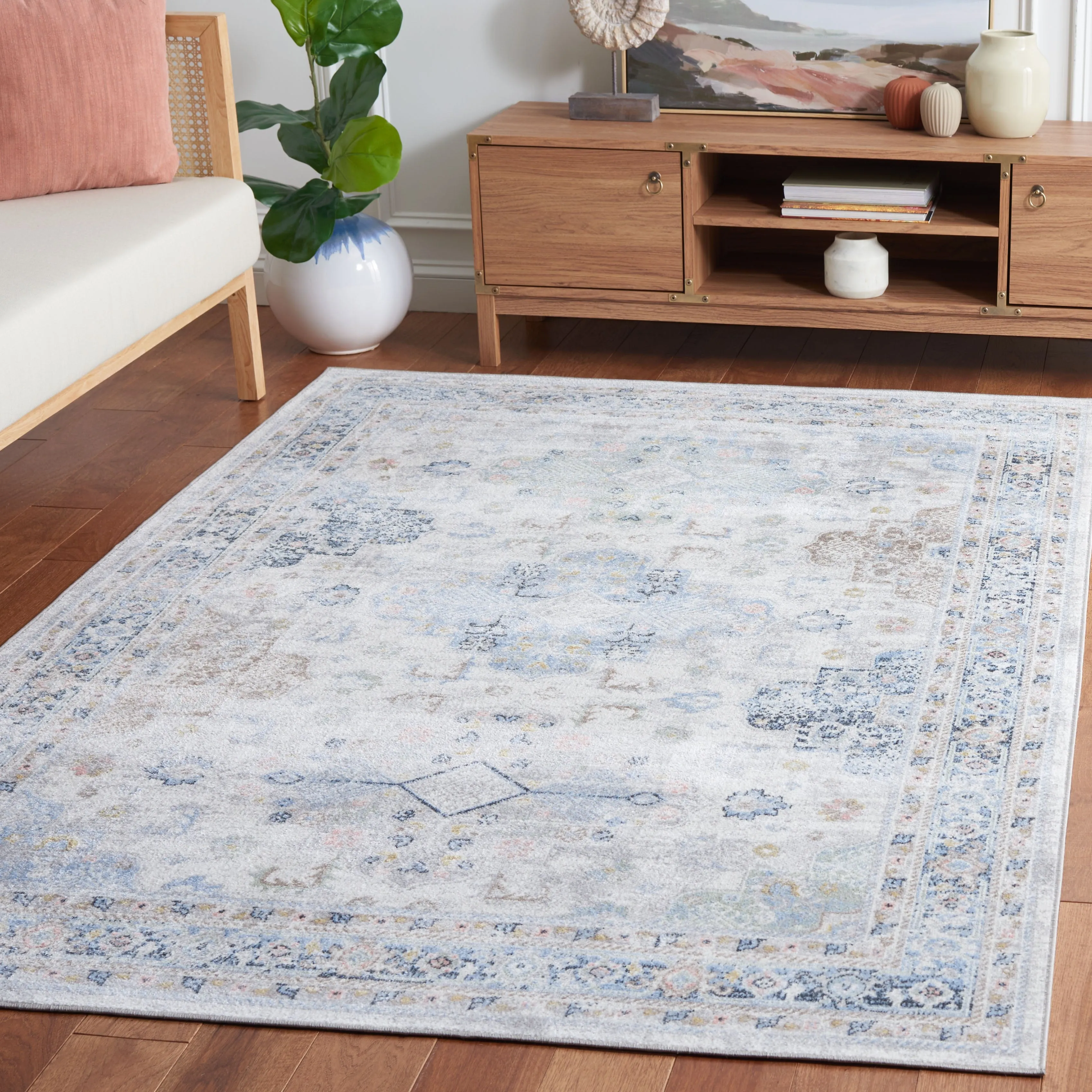 SAFAVIEH Bayside Machine Washable Selamet Oriental Rug