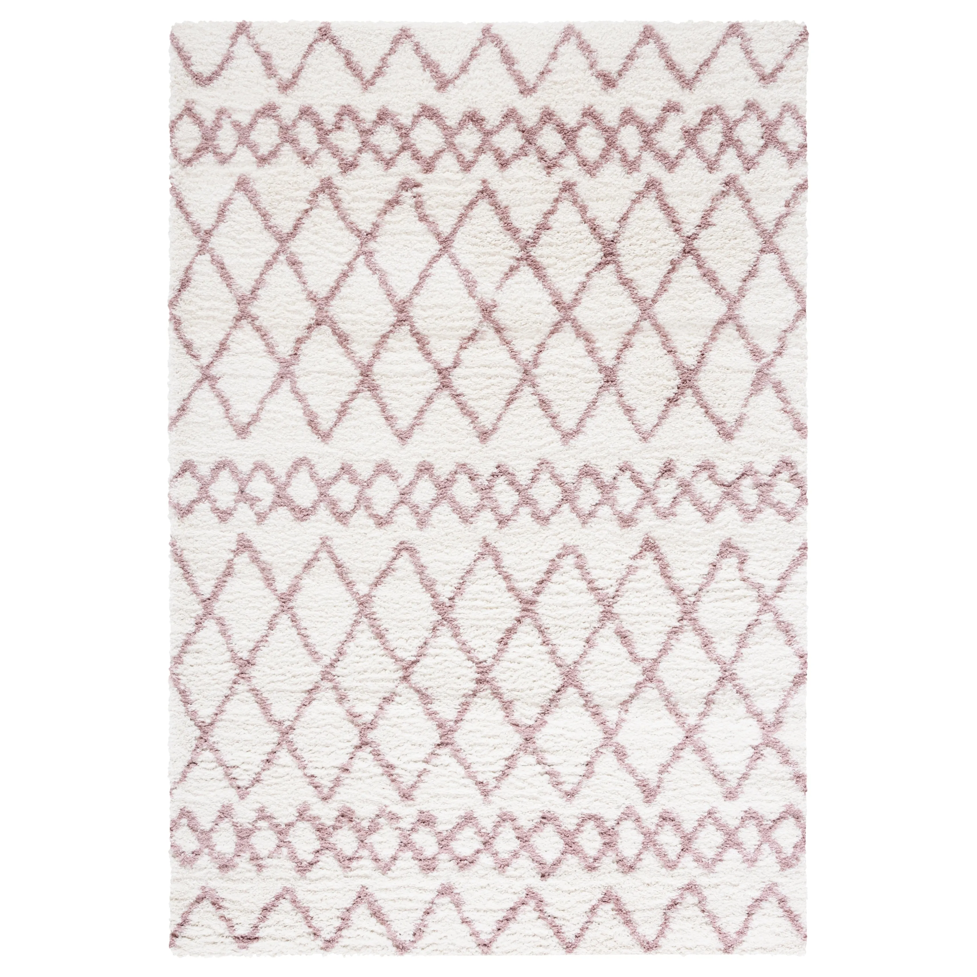 SAFAVIEH Berber Shag Ilmie Light Grey/Cream Rug