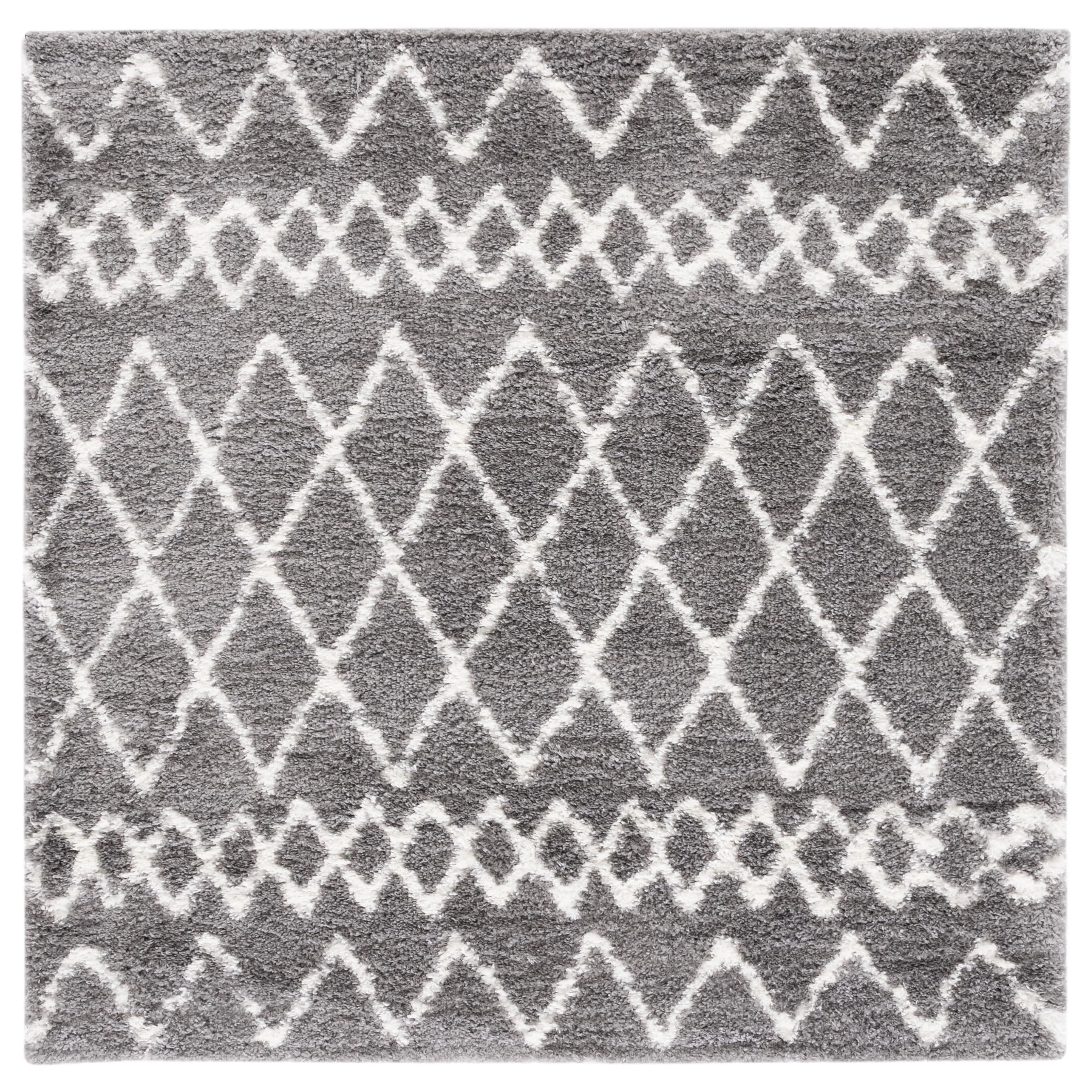 SAFAVIEH Berber Shag Ilmie Light Grey/Cream Rug