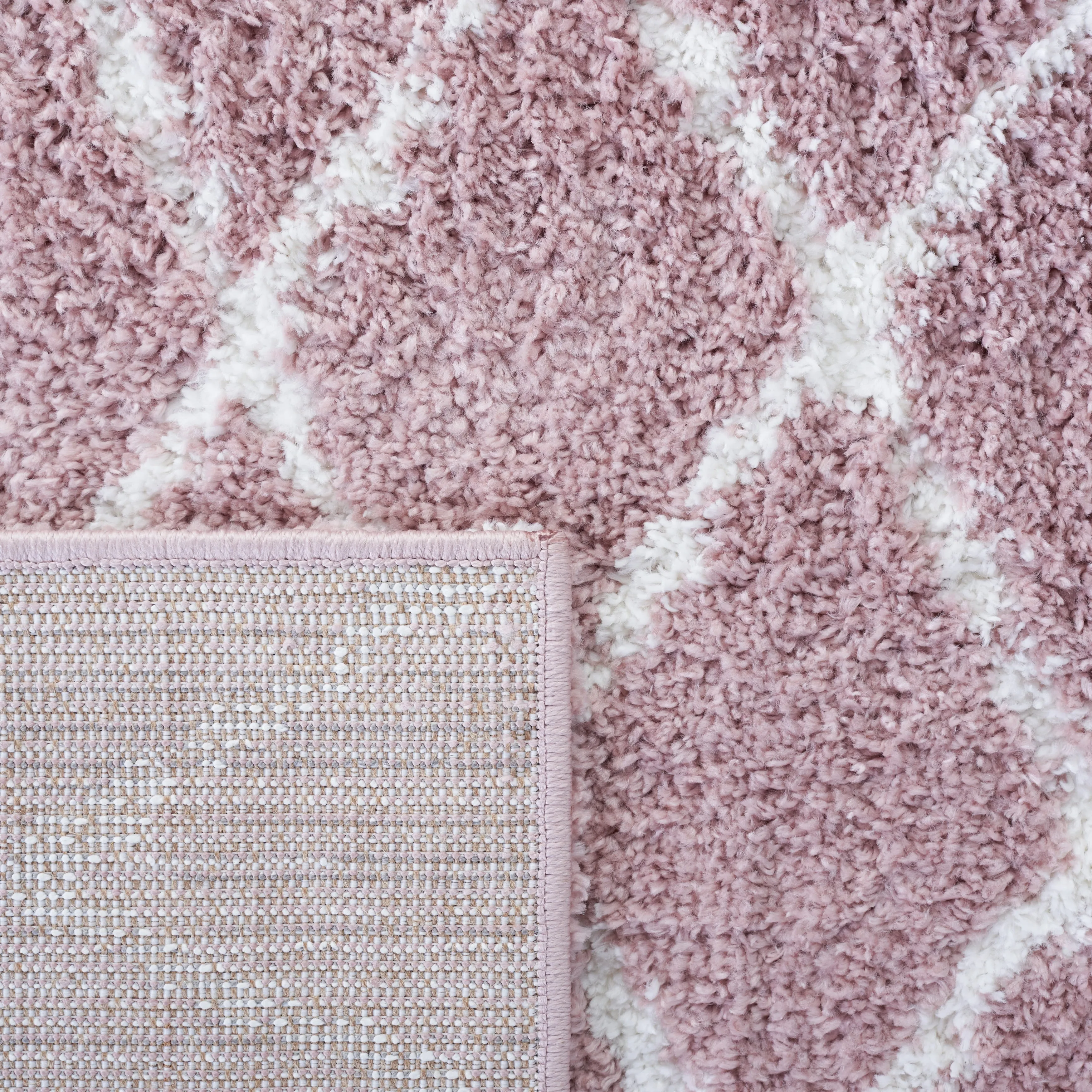 SAFAVIEH Berber Shag Ilmie Light Grey/Cream Rug