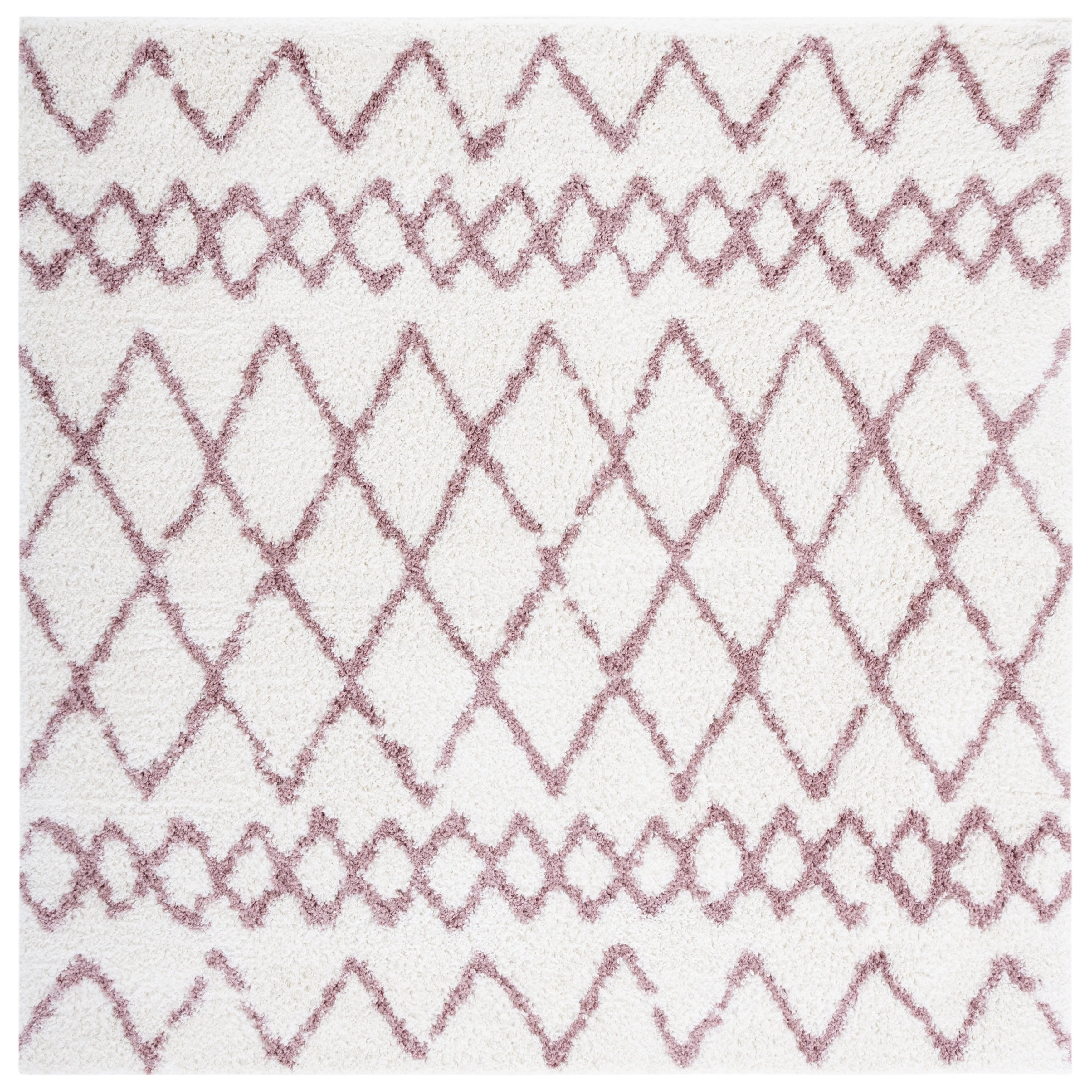 SAFAVIEH Berber Shag Ilmie Light Grey/Cream Rug