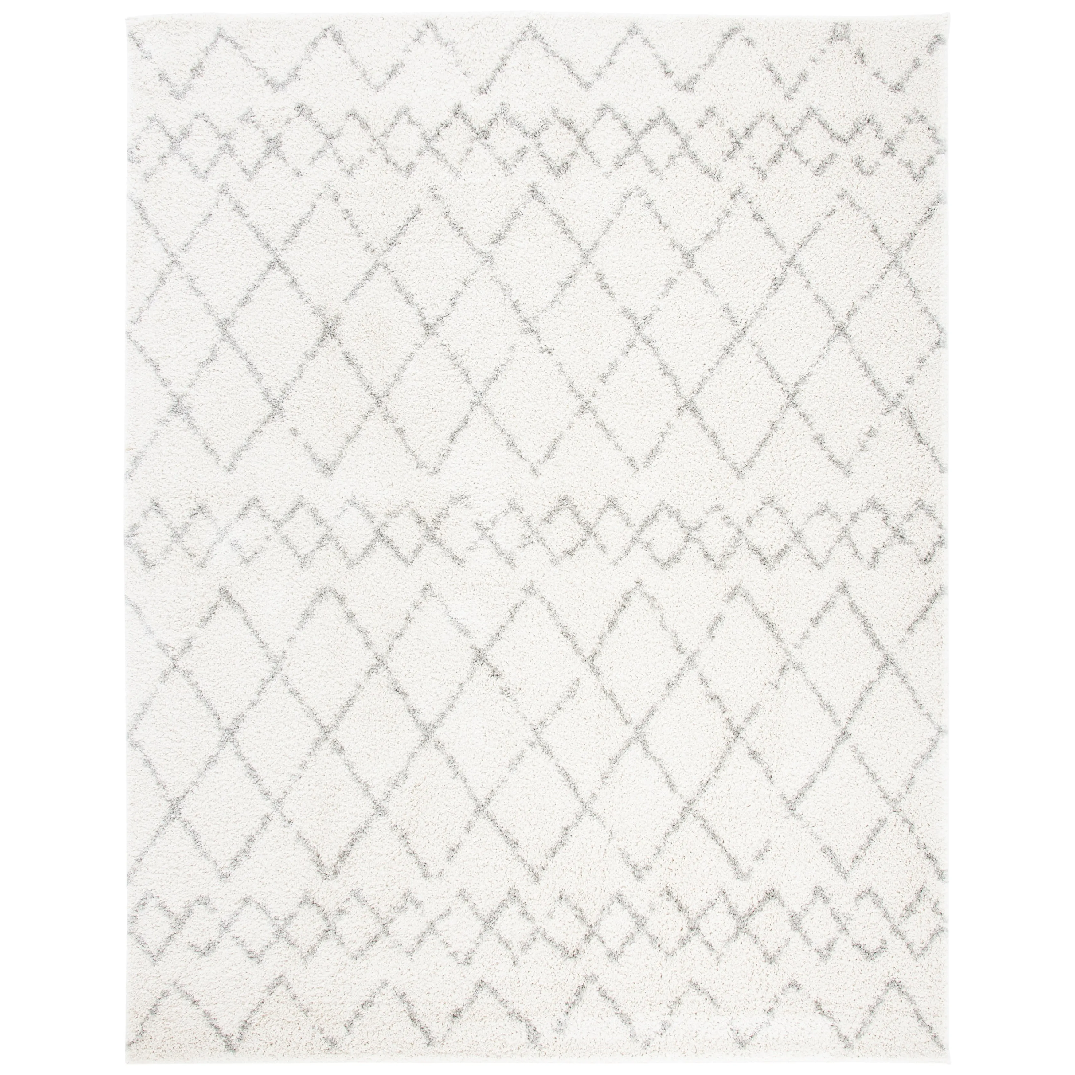 SAFAVIEH Berber Shag Ilmie Light Grey/Cream Rug