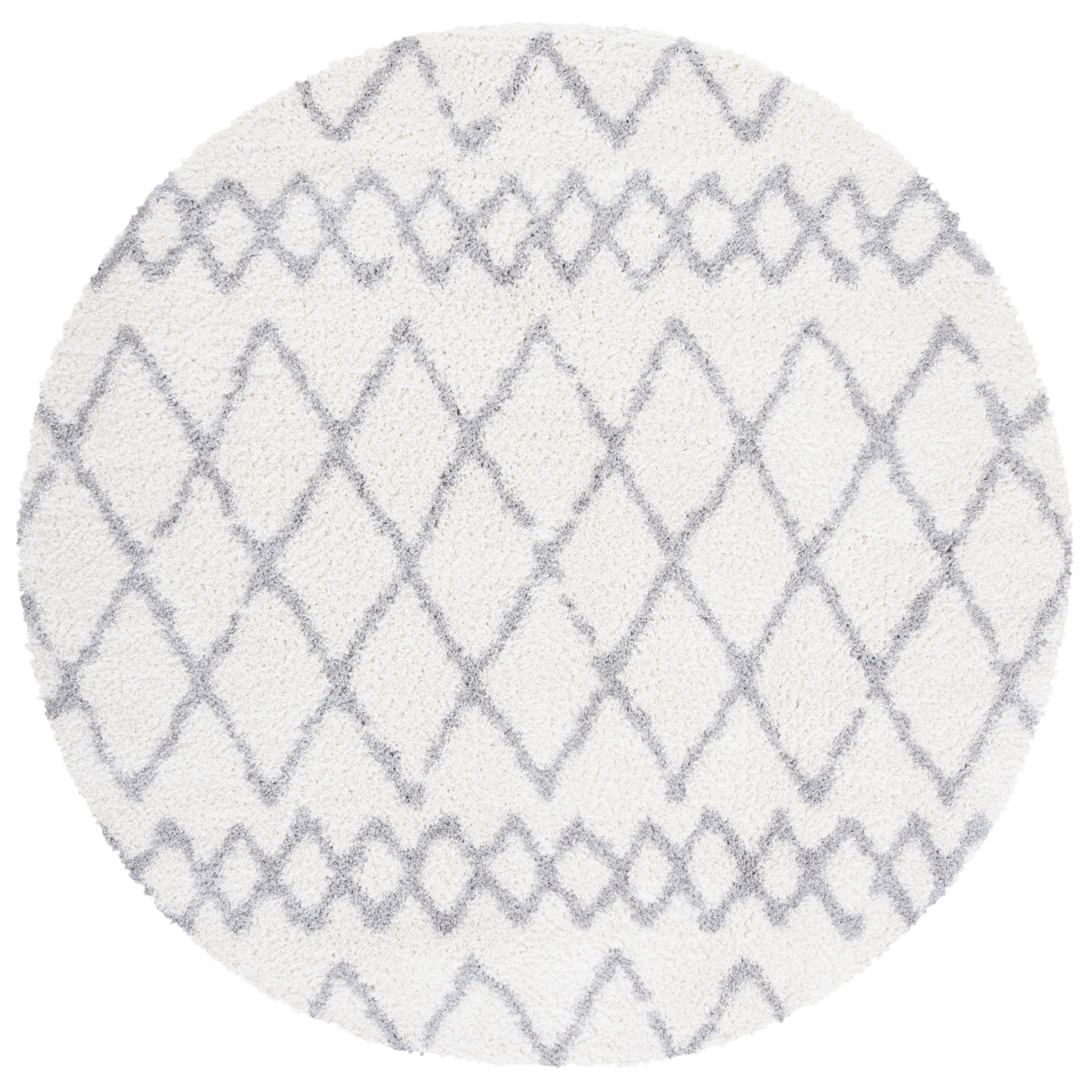 SAFAVIEH Berber Shag Ilmie Light Grey/Cream Rug
