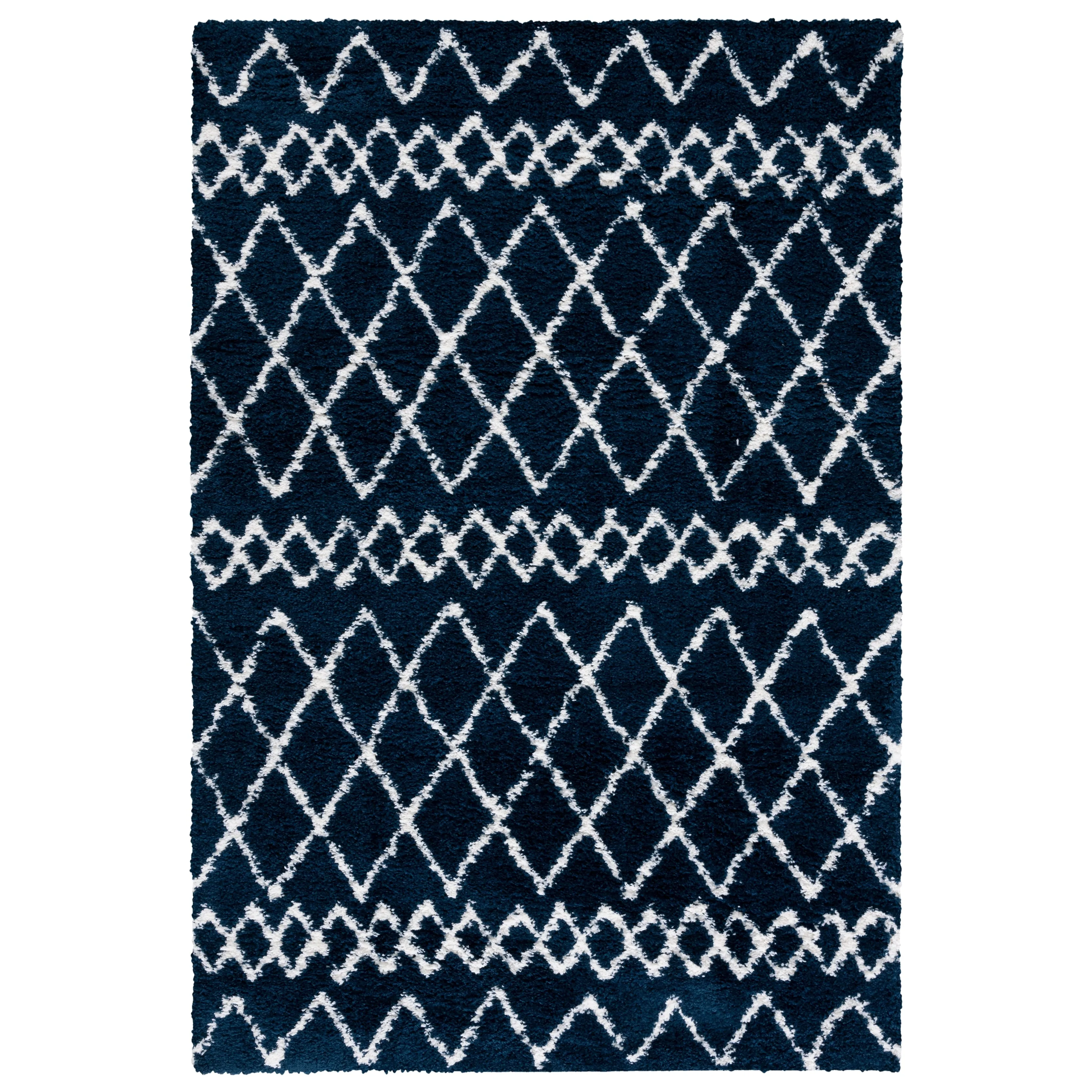 SAFAVIEH Berber Shag Ilmie Light Grey/Cream Rug