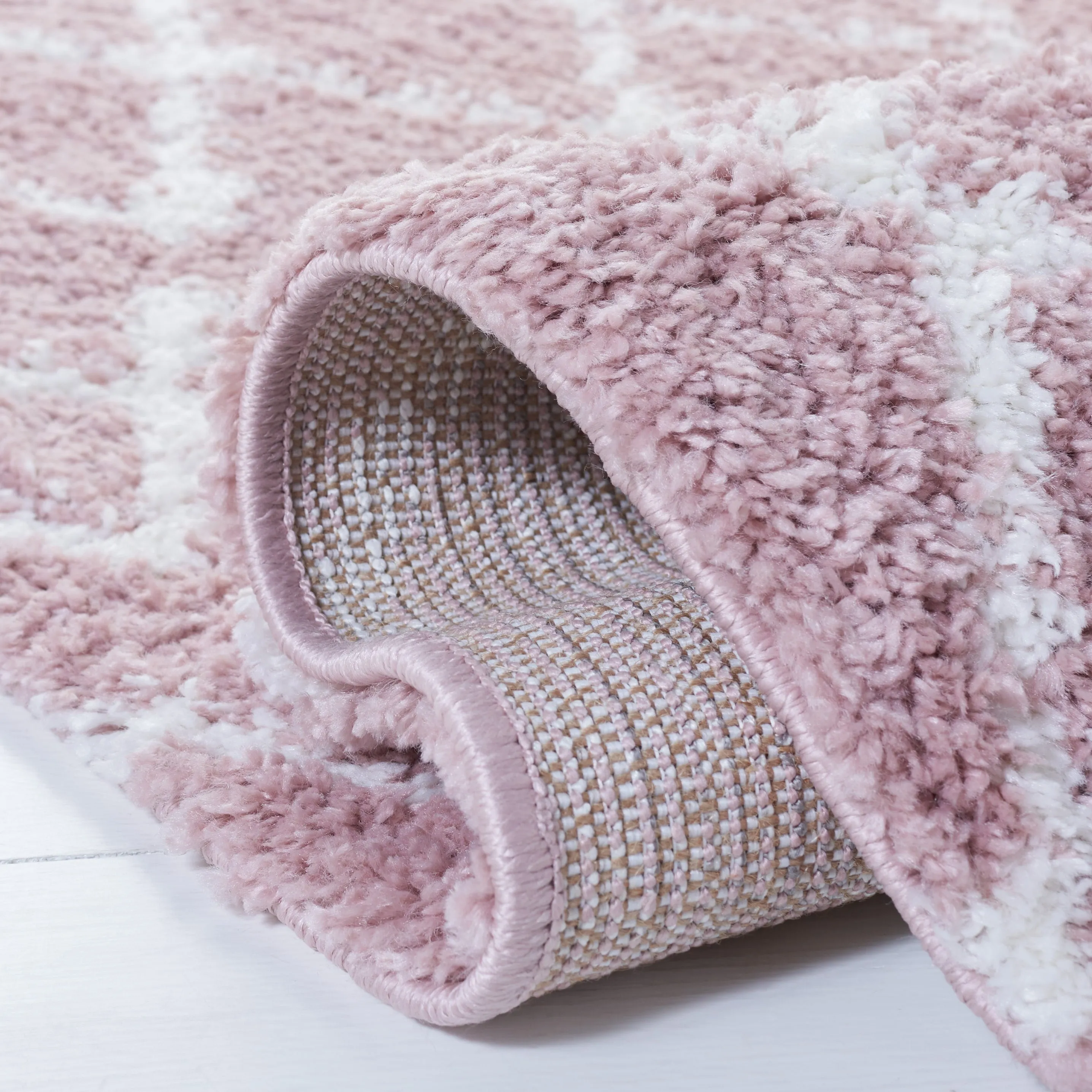 SAFAVIEH Berber Shag Ilmie Light Grey/Cream Rug