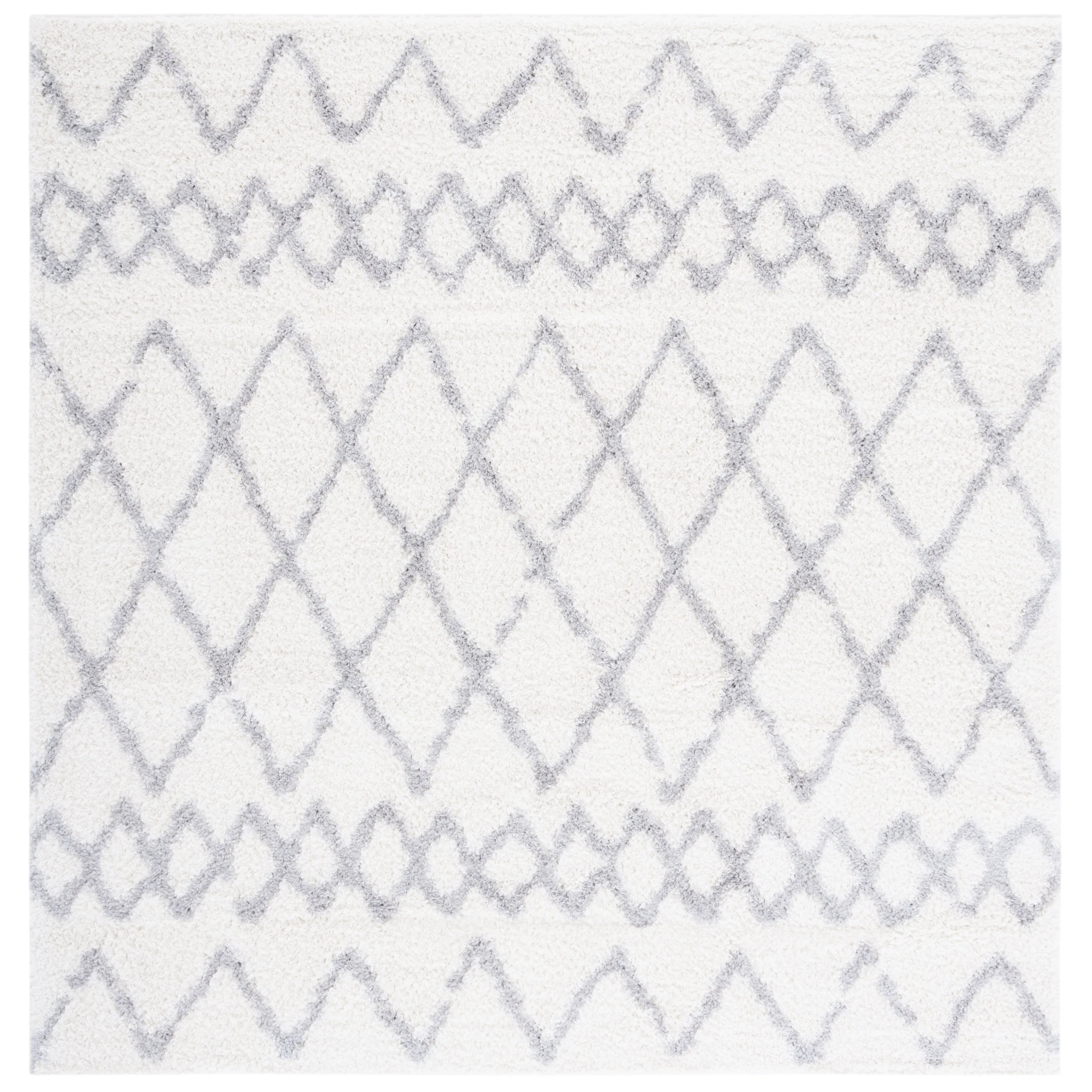 SAFAVIEH Berber Shag Ilmie Light Grey/Cream Rug