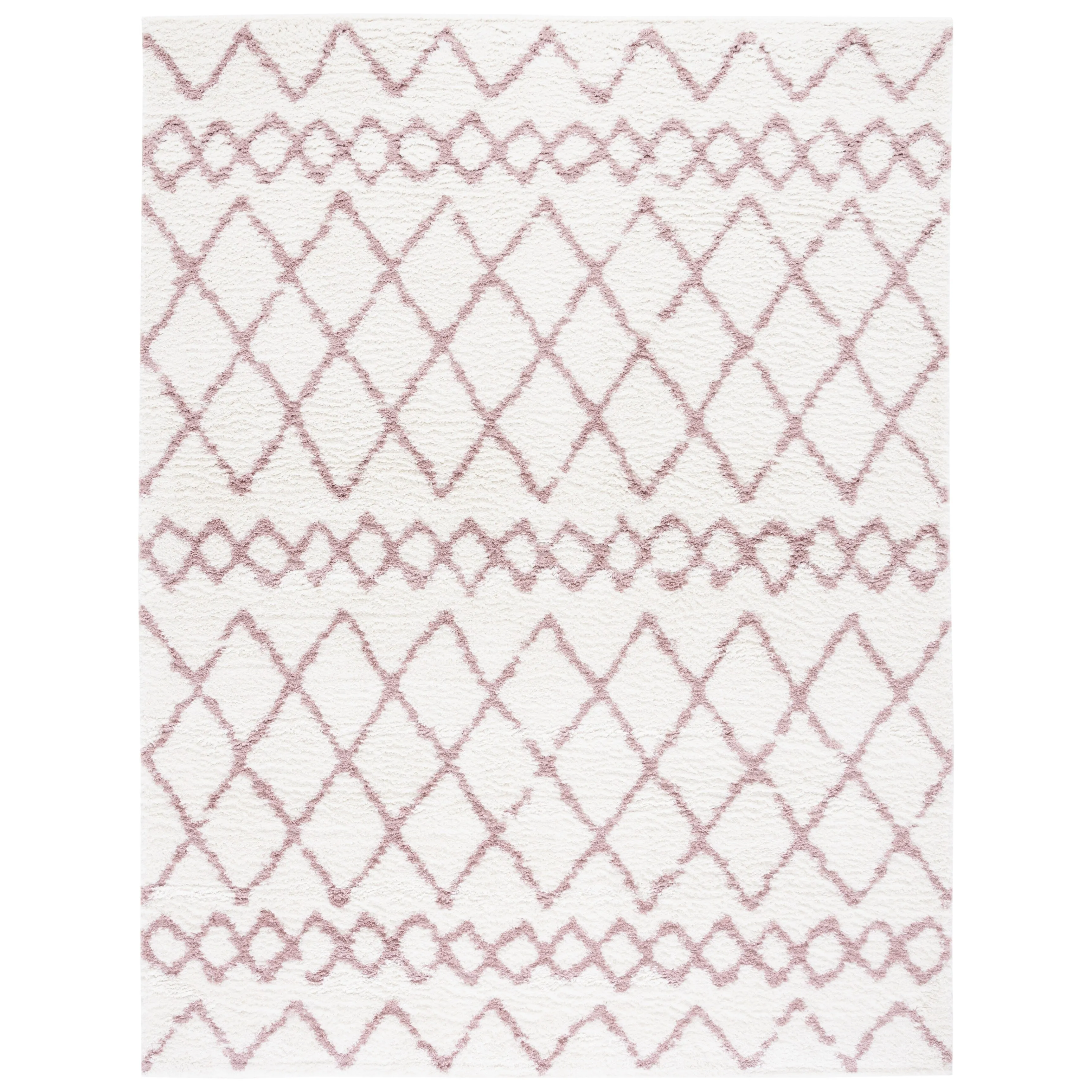 SAFAVIEH Berber Shag Ilmie Light Grey/Cream Rug
