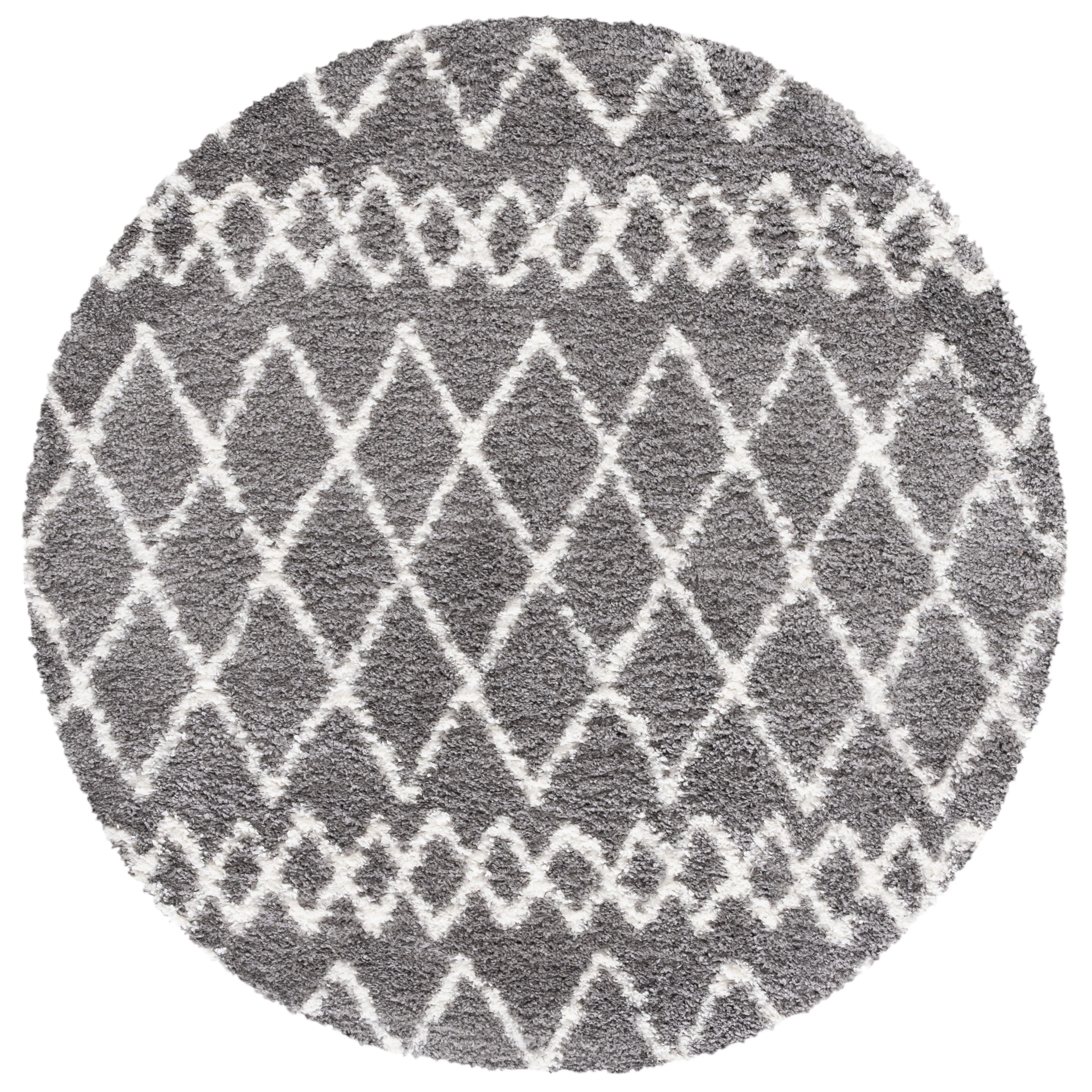 SAFAVIEH Berber Shag Ilmie Light Grey/Cream Rug