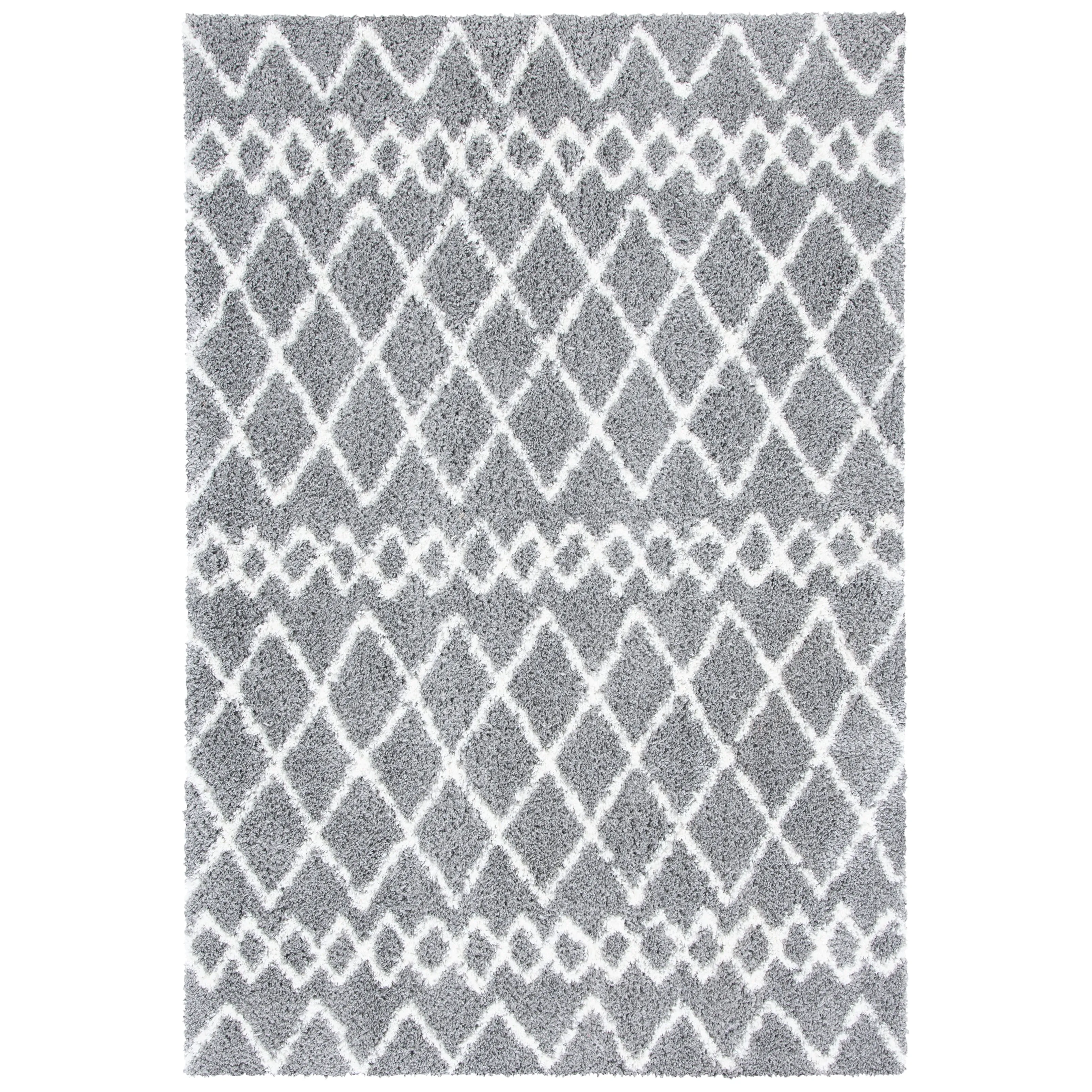 SAFAVIEH Berber Shag Ilmie Light Grey/Cream Rug