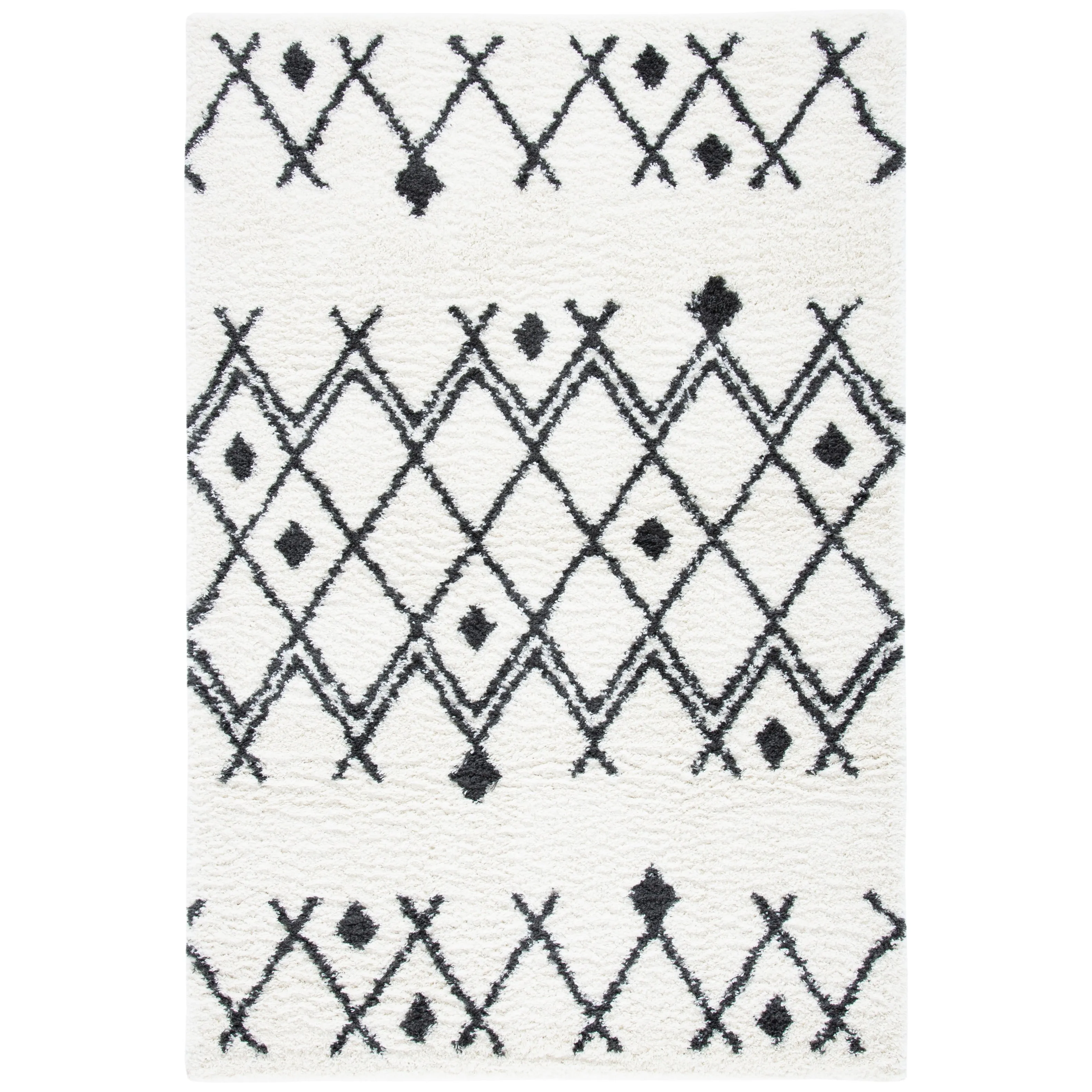 SAFAVIEH Berber Shag Jakolien Light Grey/Cream Rug