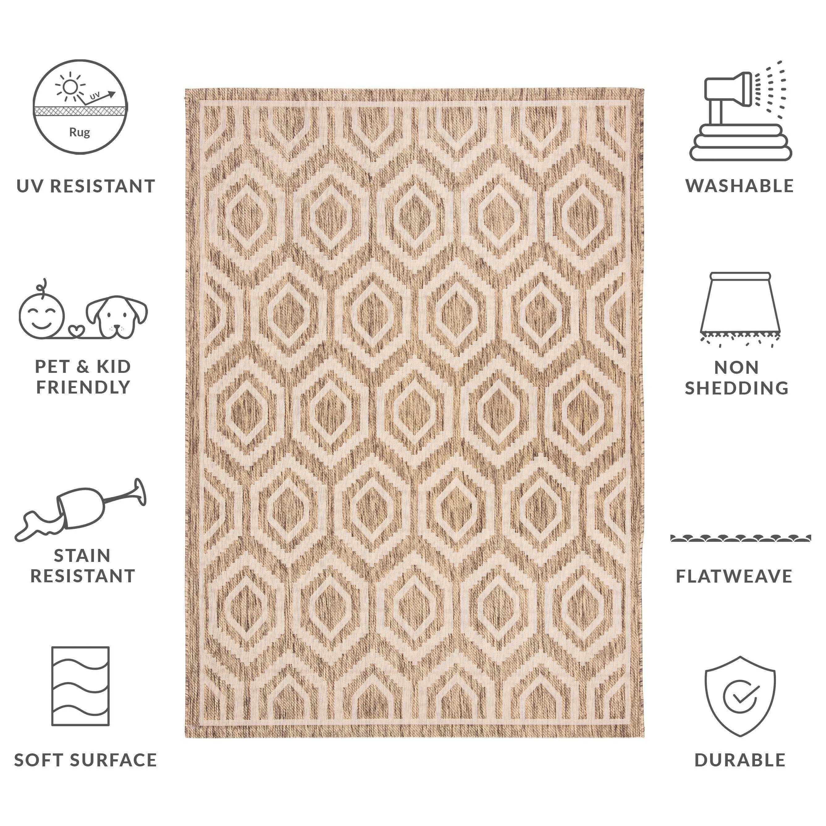 SAFAVIEH. Courtyard Bebhinn Indoor/ Outdoor Patio Backyard Rug