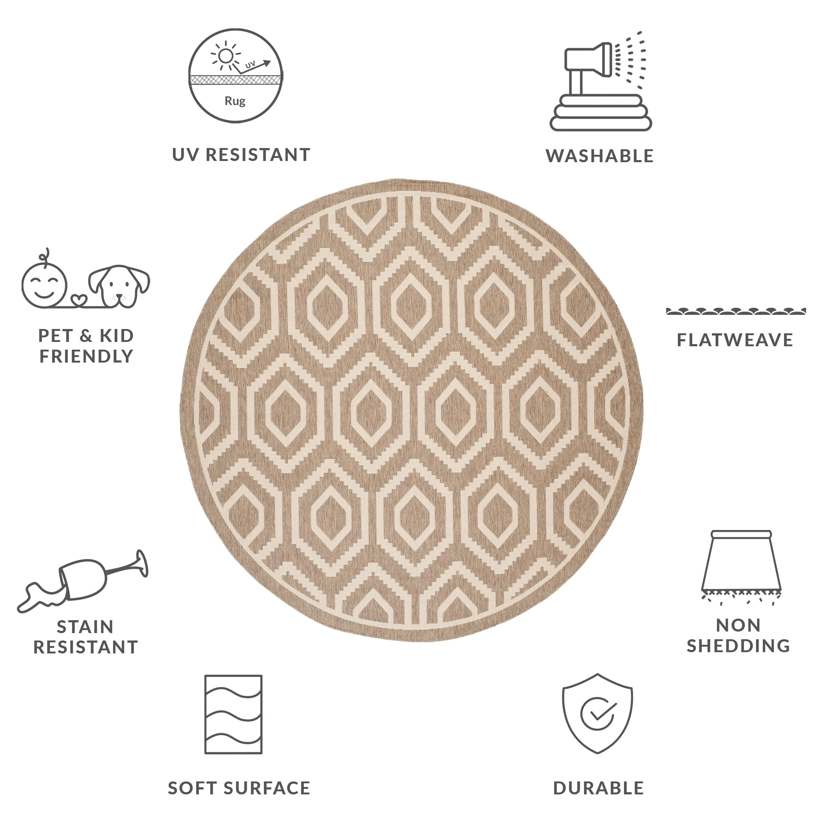 SAFAVIEH. Courtyard Bebhinn Indoor/ Outdoor Patio Backyard Rug