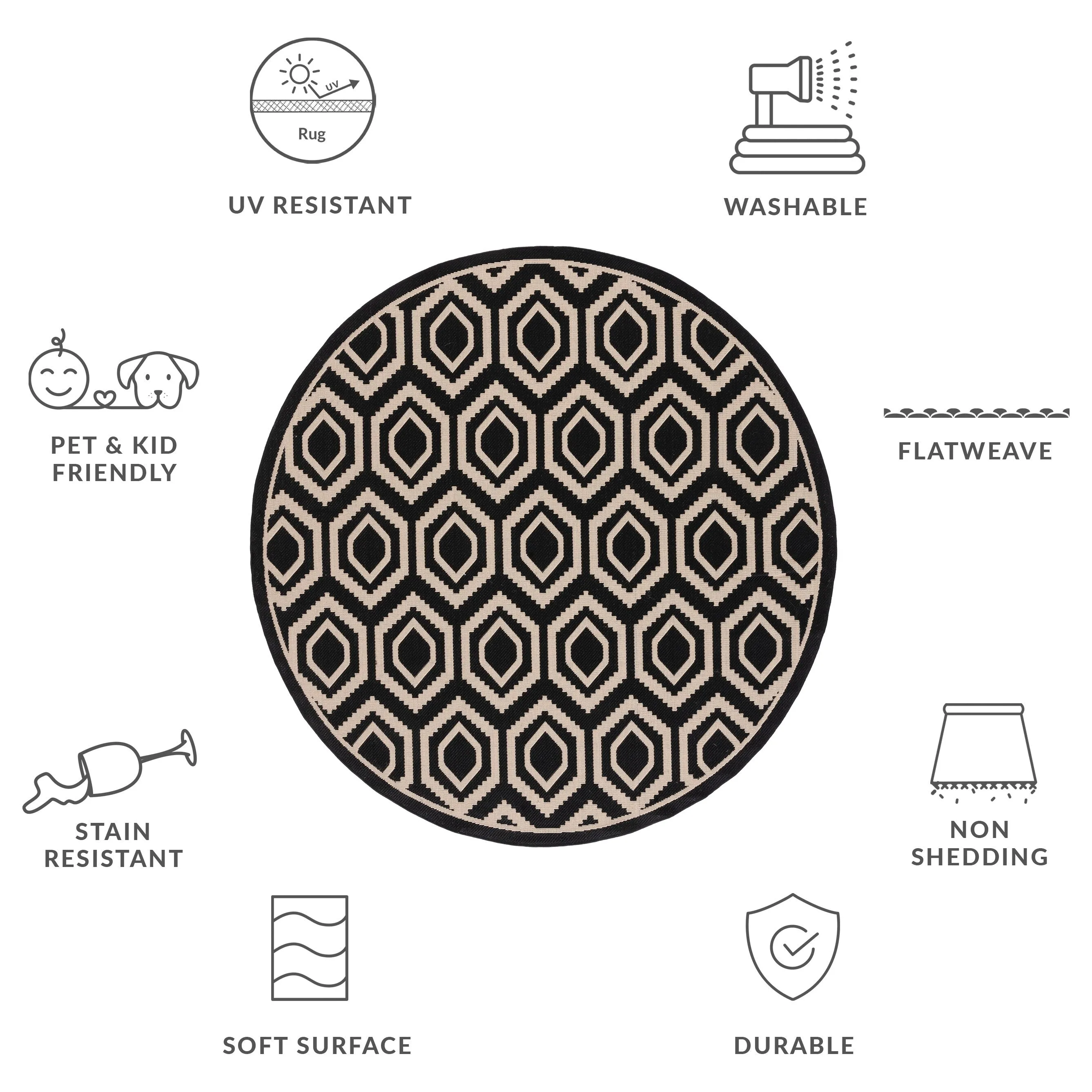 SAFAVIEH. Courtyard Bebhinn Indoor/ Outdoor Patio Backyard Rug