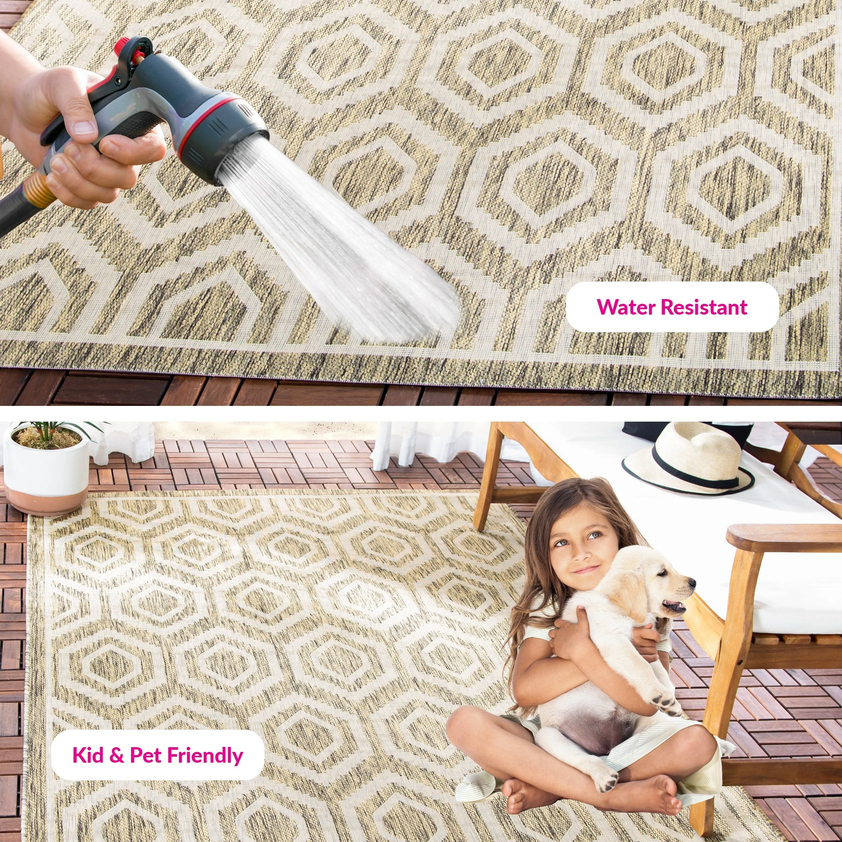 SAFAVIEH. Courtyard Bebhinn Indoor/ Outdoor Patio Backyard Rug