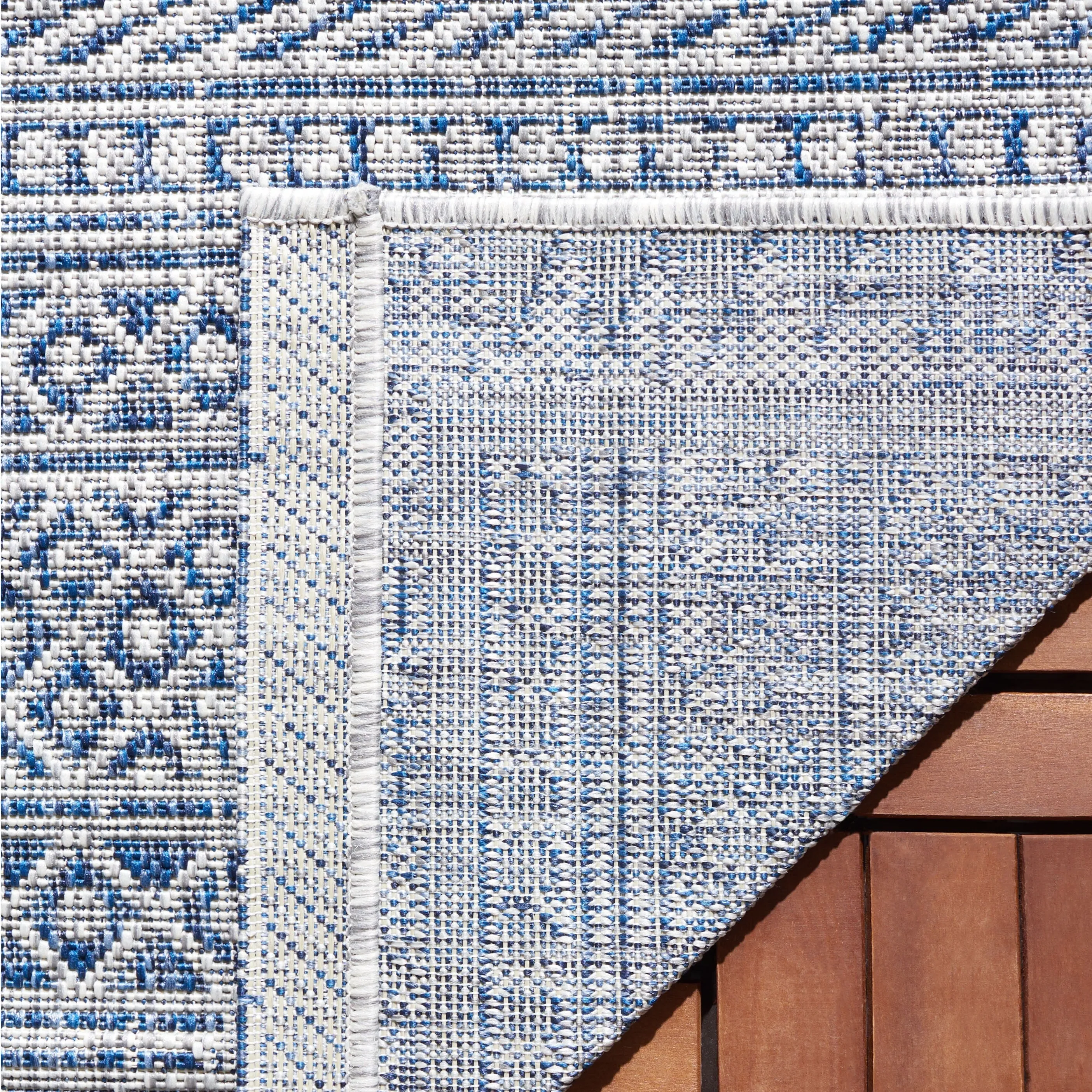 SAFAVIEH Courtyard Zikrija Transitional Rug - Navy/Grey - 8' x 11'