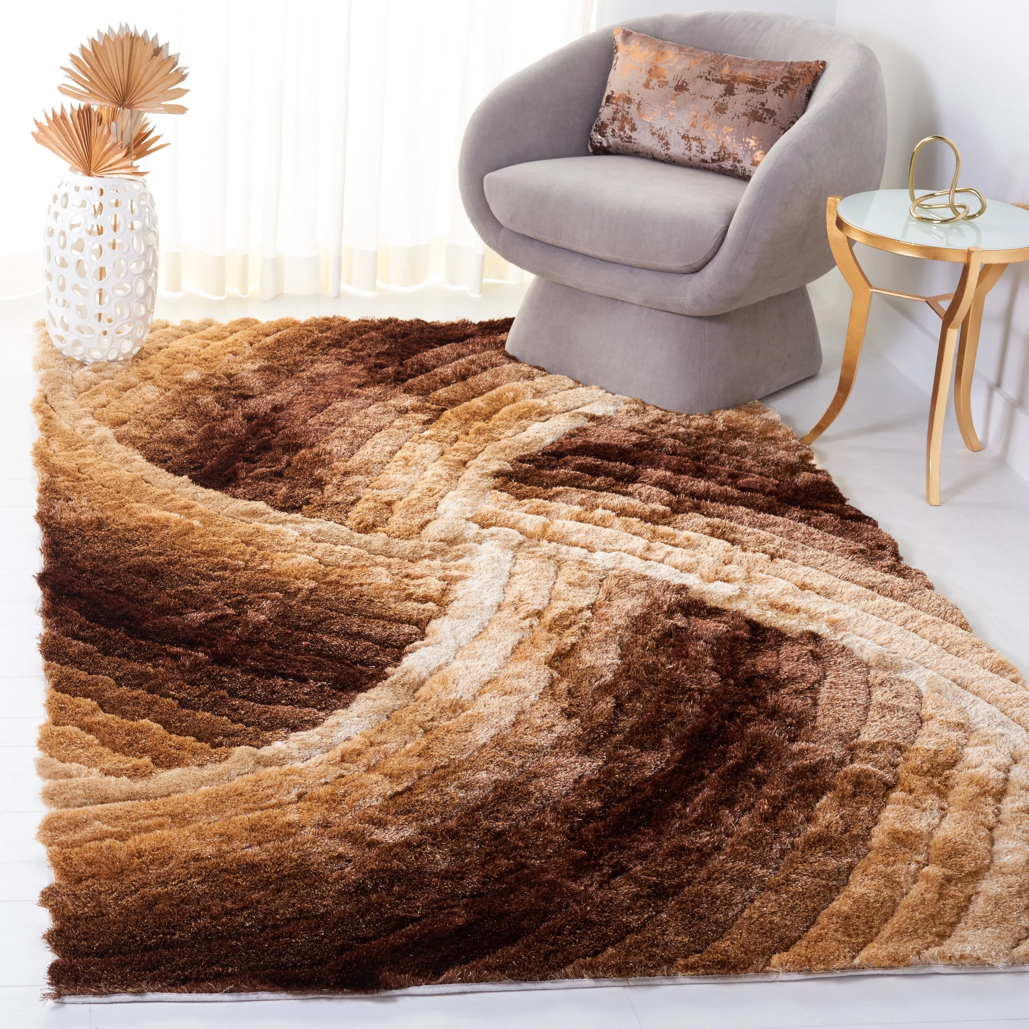 SAFAVIEH Dorena Handmade 3D Shag Rug