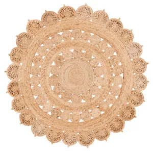 SAFAVIEH Flatweave Natural Alenka Fiber Farmhouse Jute Rug