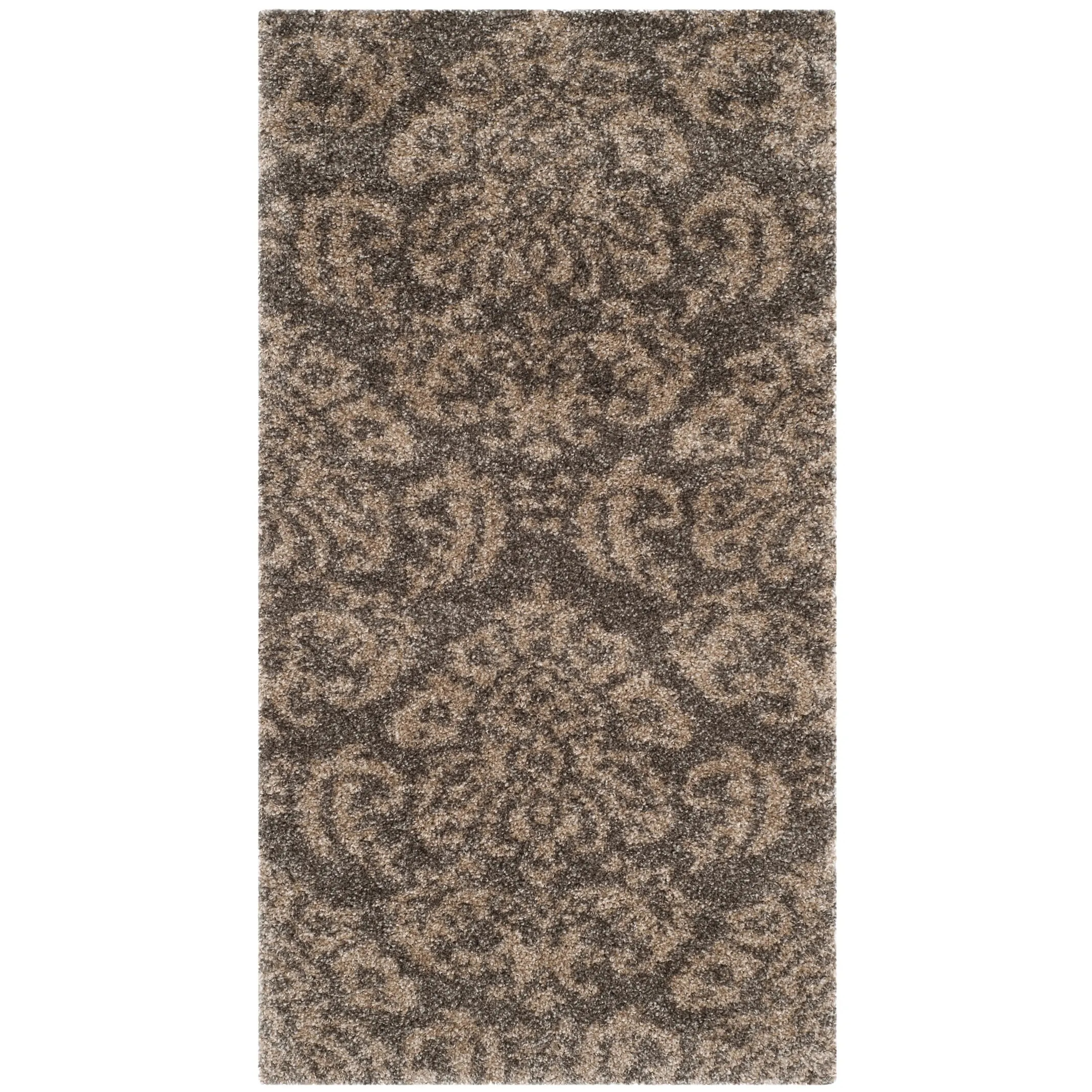 SAFAVIEH Florida Shag Aurkene Floral Damask 1.2-inch Thick Rug