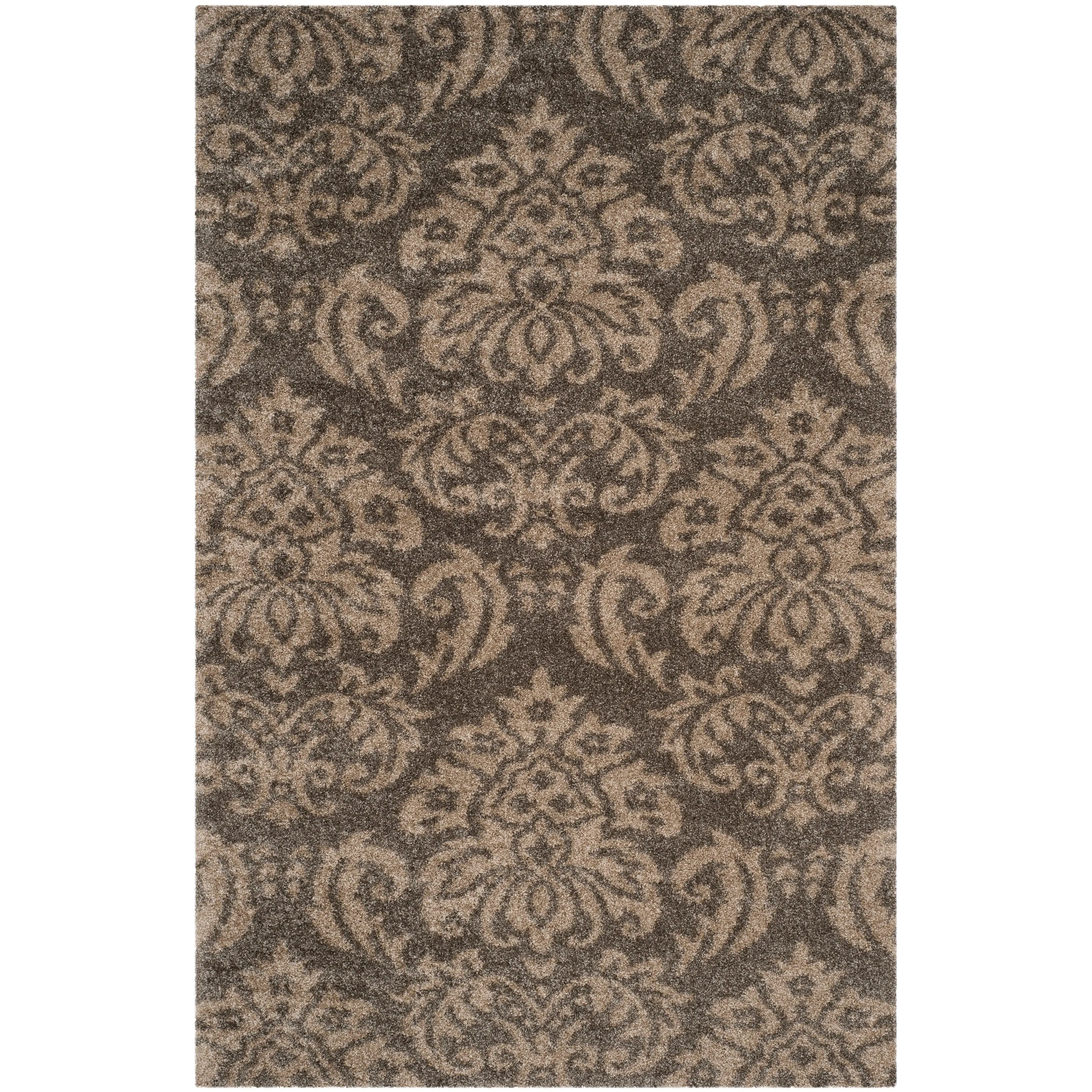 SAFAVIEH Florida Shag Aurkene Floral Damask 1.2-inch Thick Rug