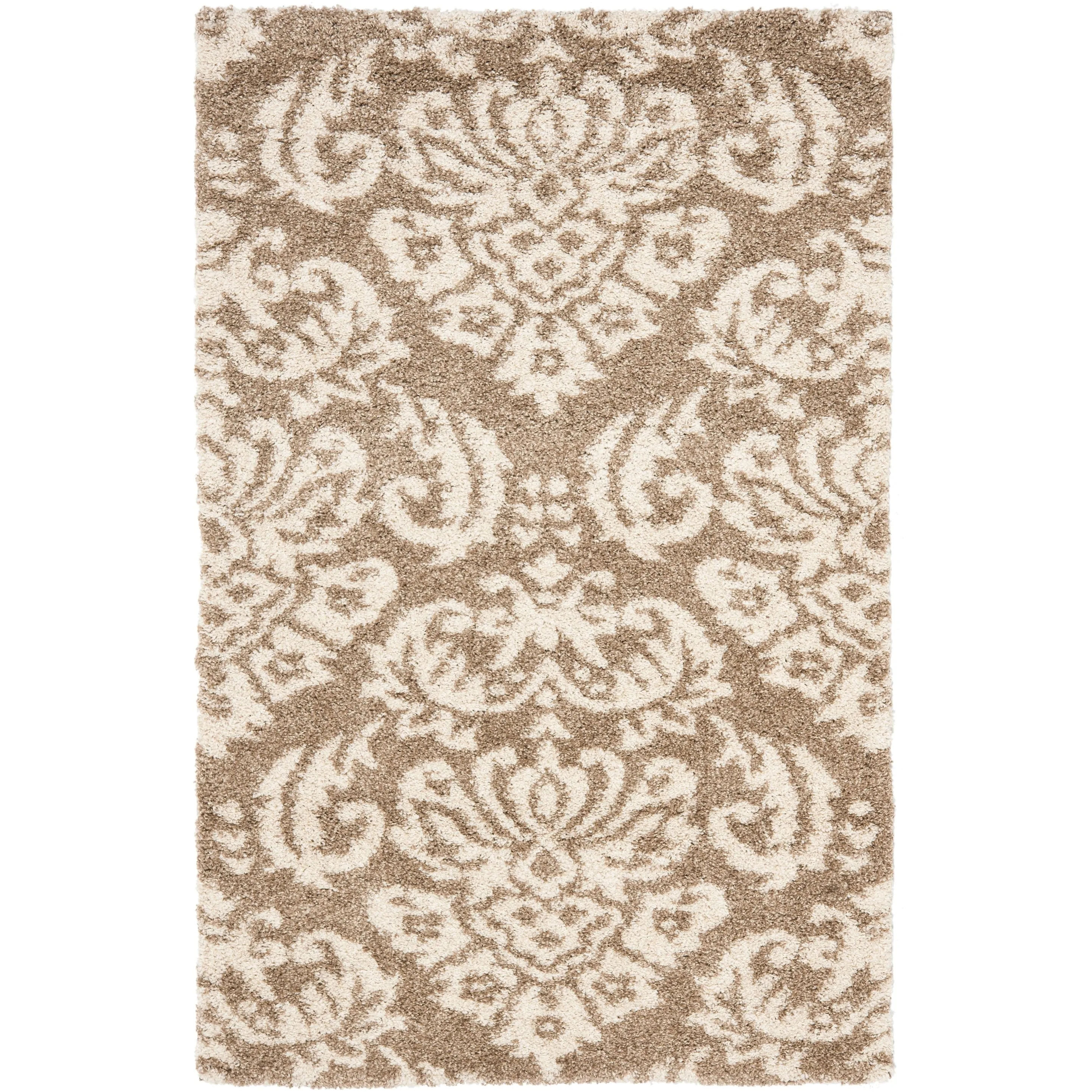 SAFAVIEH Florida Shag Aurkene Floral Damask 1.2-inch Thick Rug