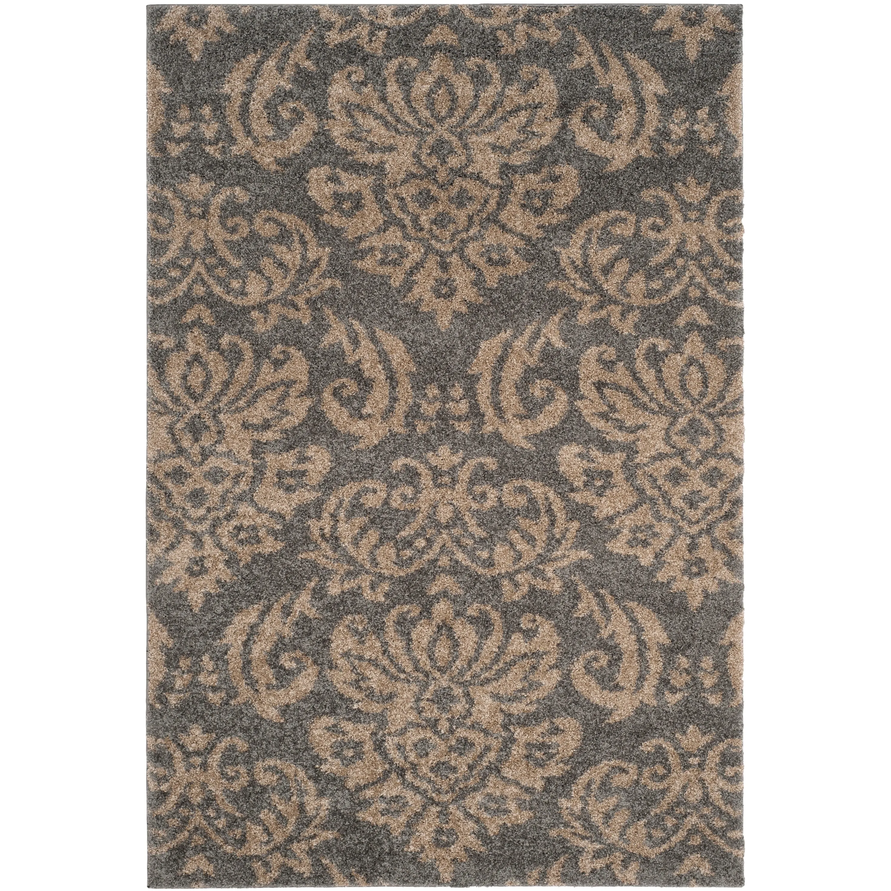 SAFAVIEH Florida Shag Aurkene Floral Damask 1.2-inch Thick Rug