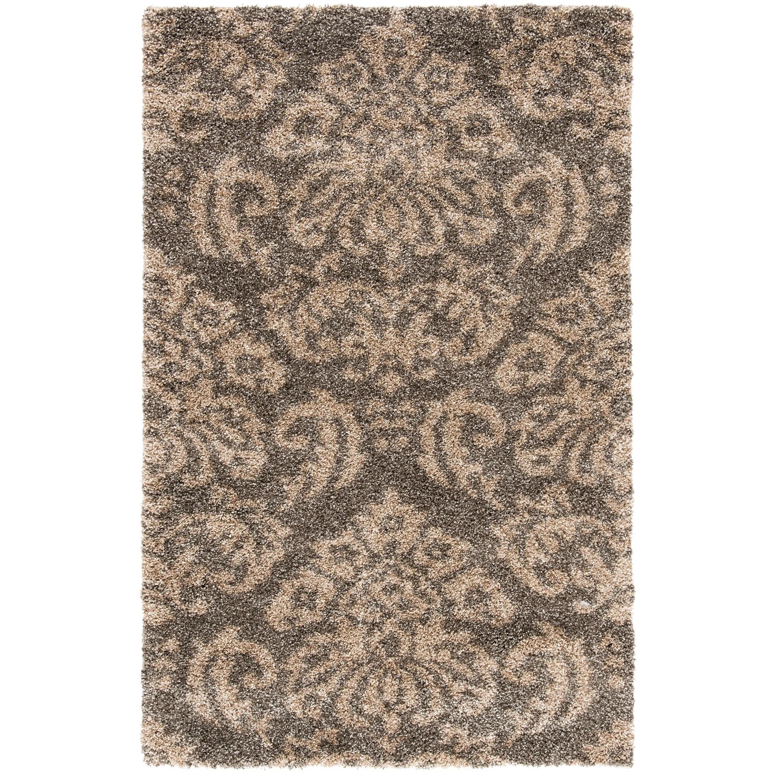 SAFAVIEH Florida Shag Aurkene Floral Damask 1.2-inch Thick Rug